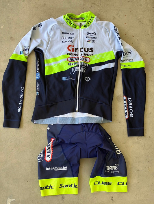 Long Sleeve Jersey and Bib Short - Rider issued bundle  |Santic | Intermarche Wanty Gobert |Pro Cycling Kit