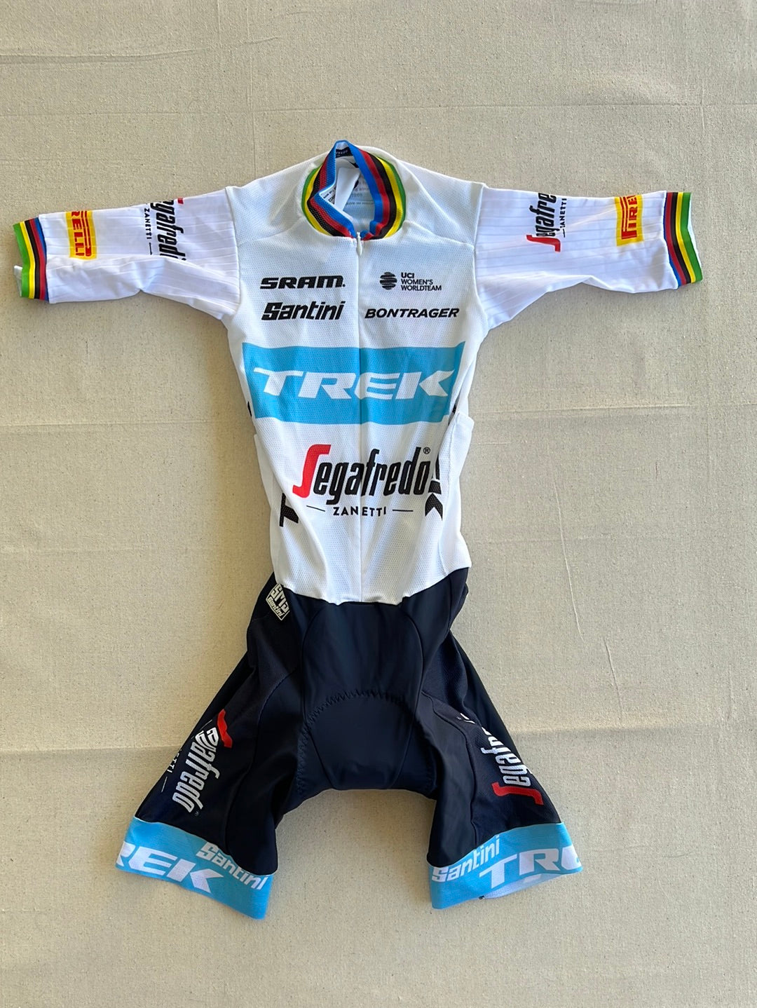 Women's Summer Road Suit - World Champion Arm Bands | Santini | Trek  Segafredo Women's Team | Pro Cycling Kit