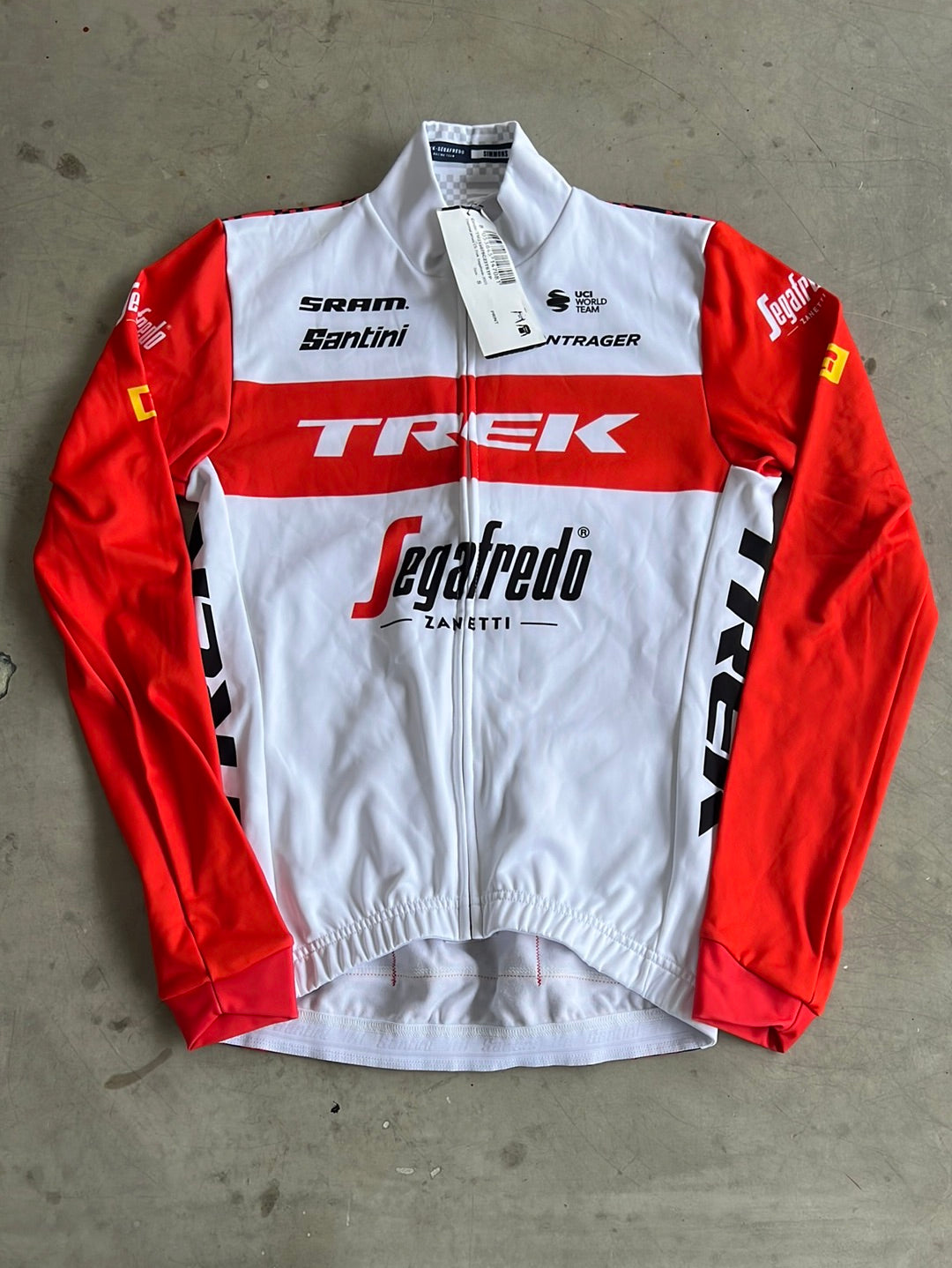 Long Sleeve Thermal Jersey Santini Trek Segafredo Pro Issued Cycling Kit