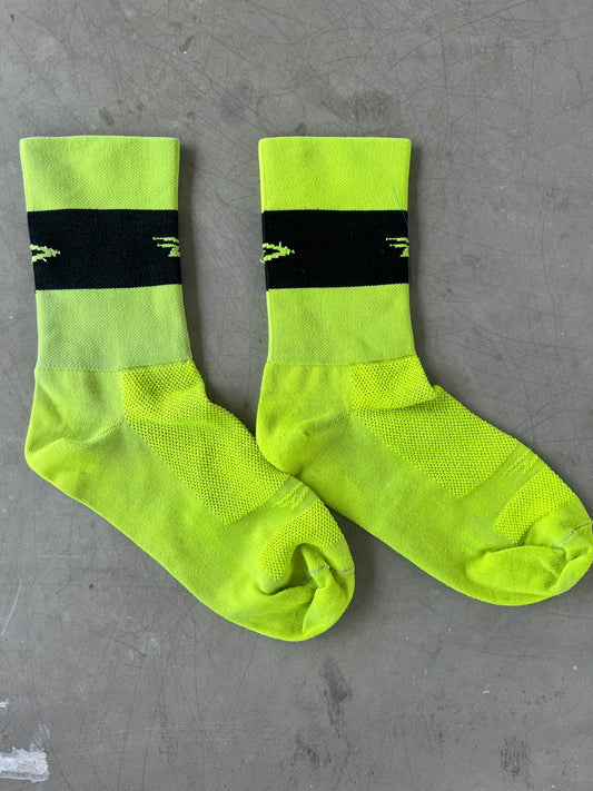 Bingoal | DeFeet Race Socks | Yellow | L | Rider-Issued Pro Team Kit