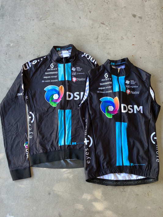 DSM | Nalini Bundle - Long Sleeve Jersey & Thermal Vest | S | Rider-Issued Pro Team Kit