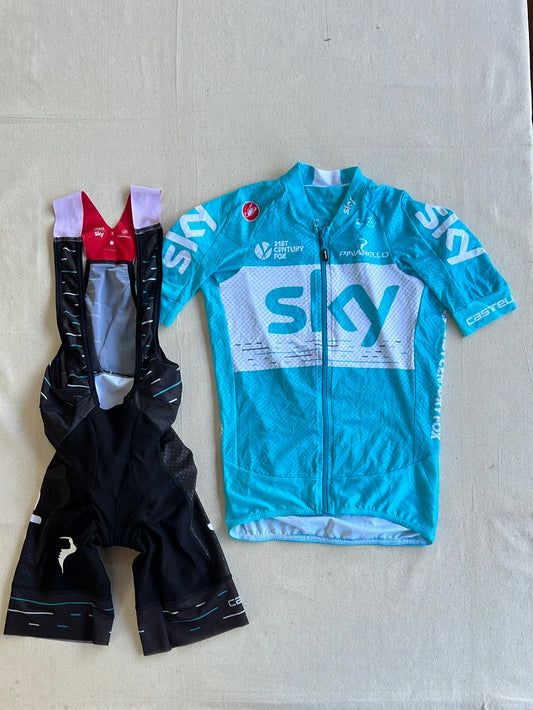 Cycling Kit Bundle - Summer Jersey & Bib Shorts | Castelli | Team Sky | Pro Cycling Kit