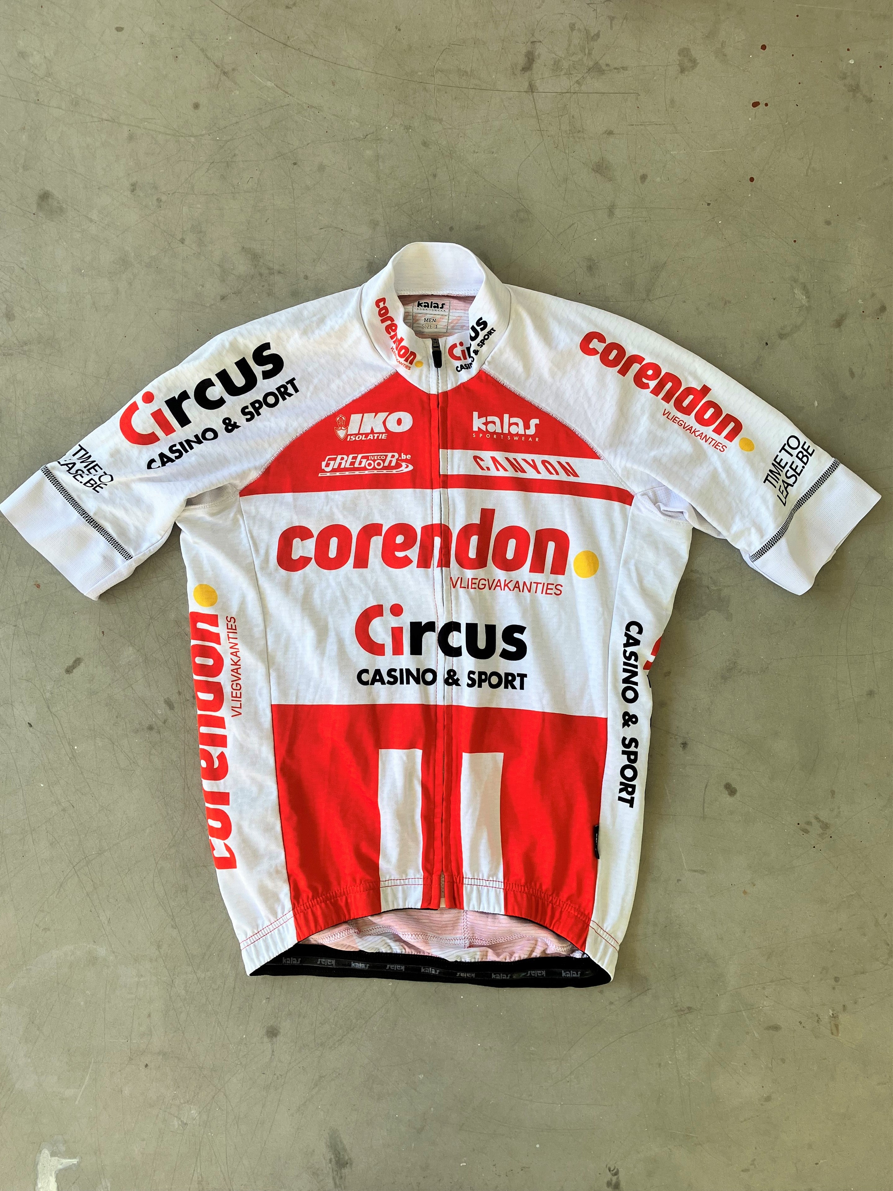 Corendon Circus Kalas Short Sleeve Jersey White XS Rider Issue Pro Cycling Kit Sales