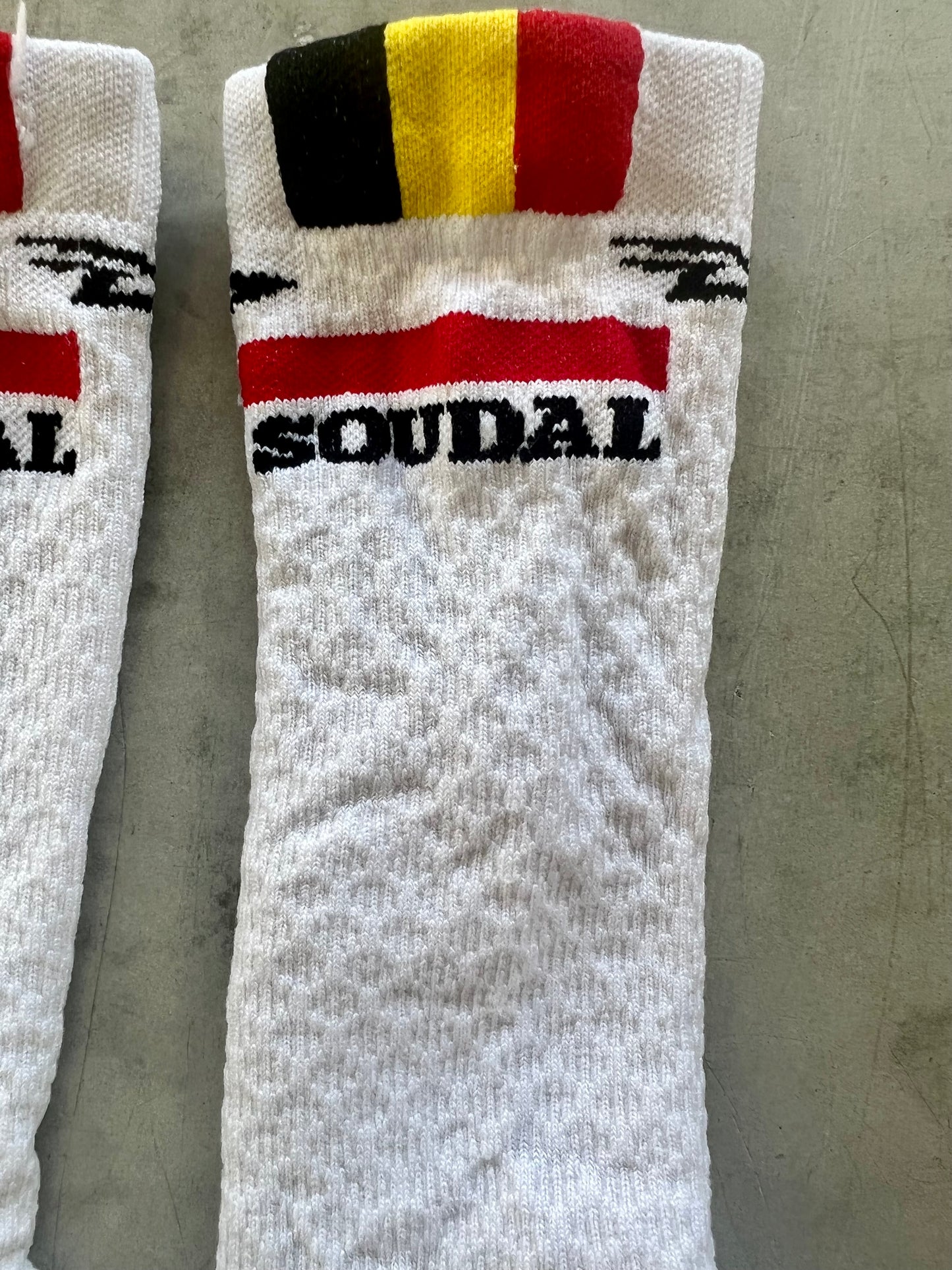 Lotto Soudal | DeFeet White Race Socks | Rider-Issued Pro Team Kit