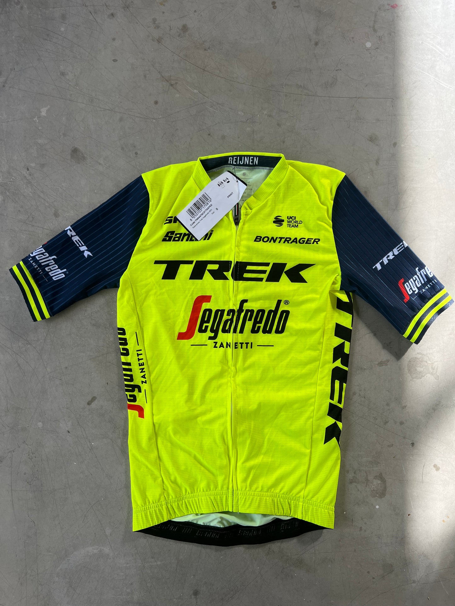 Trek Segafredo | Santini Short Sleeve Race Jersey | Yellow | Rider-Issued Pro Team Kit