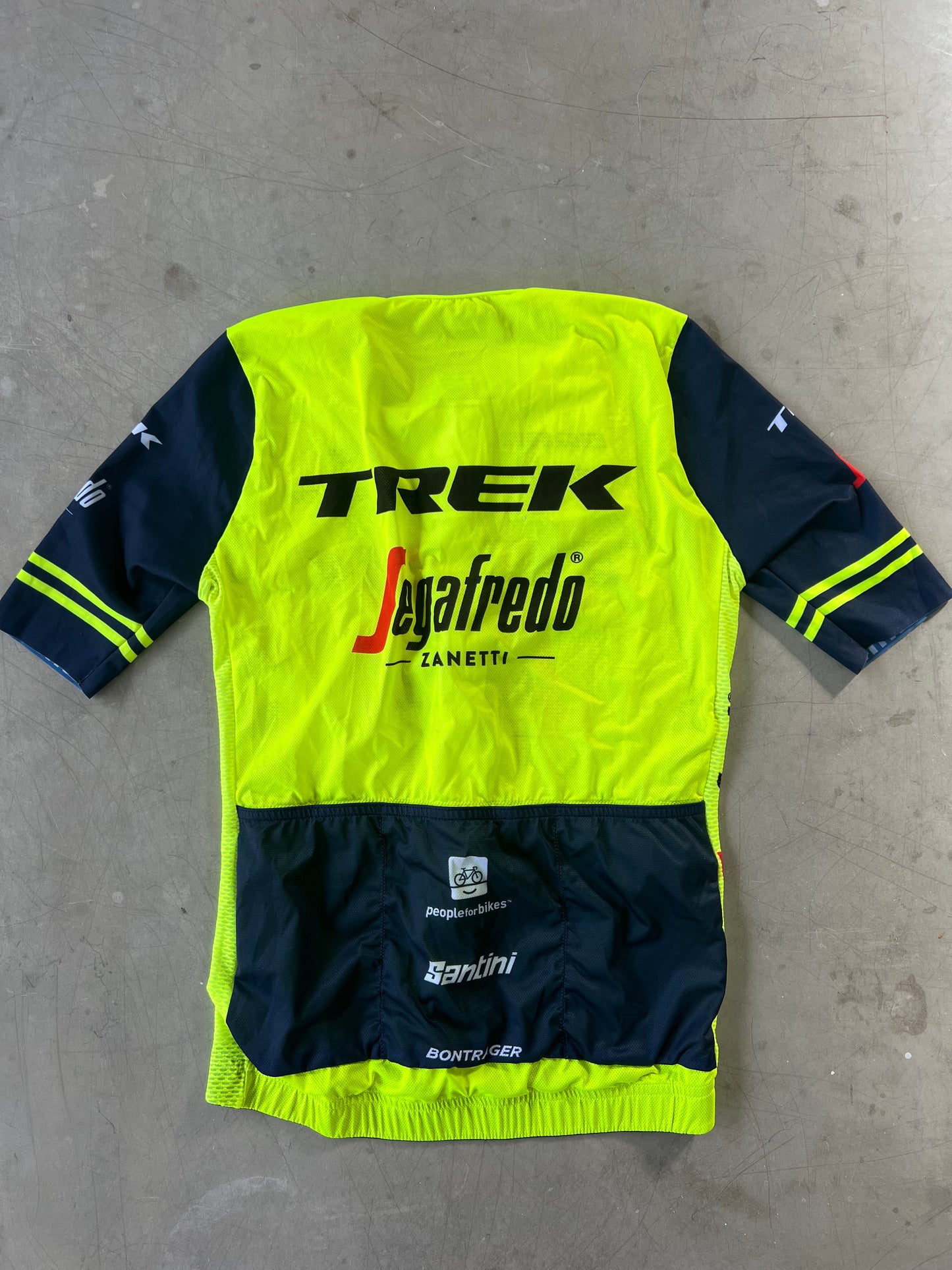 Trek Segafredo | Santini Short Sleeve Summer Jersey | Yellow | Rider-Issued Pro Team Kit