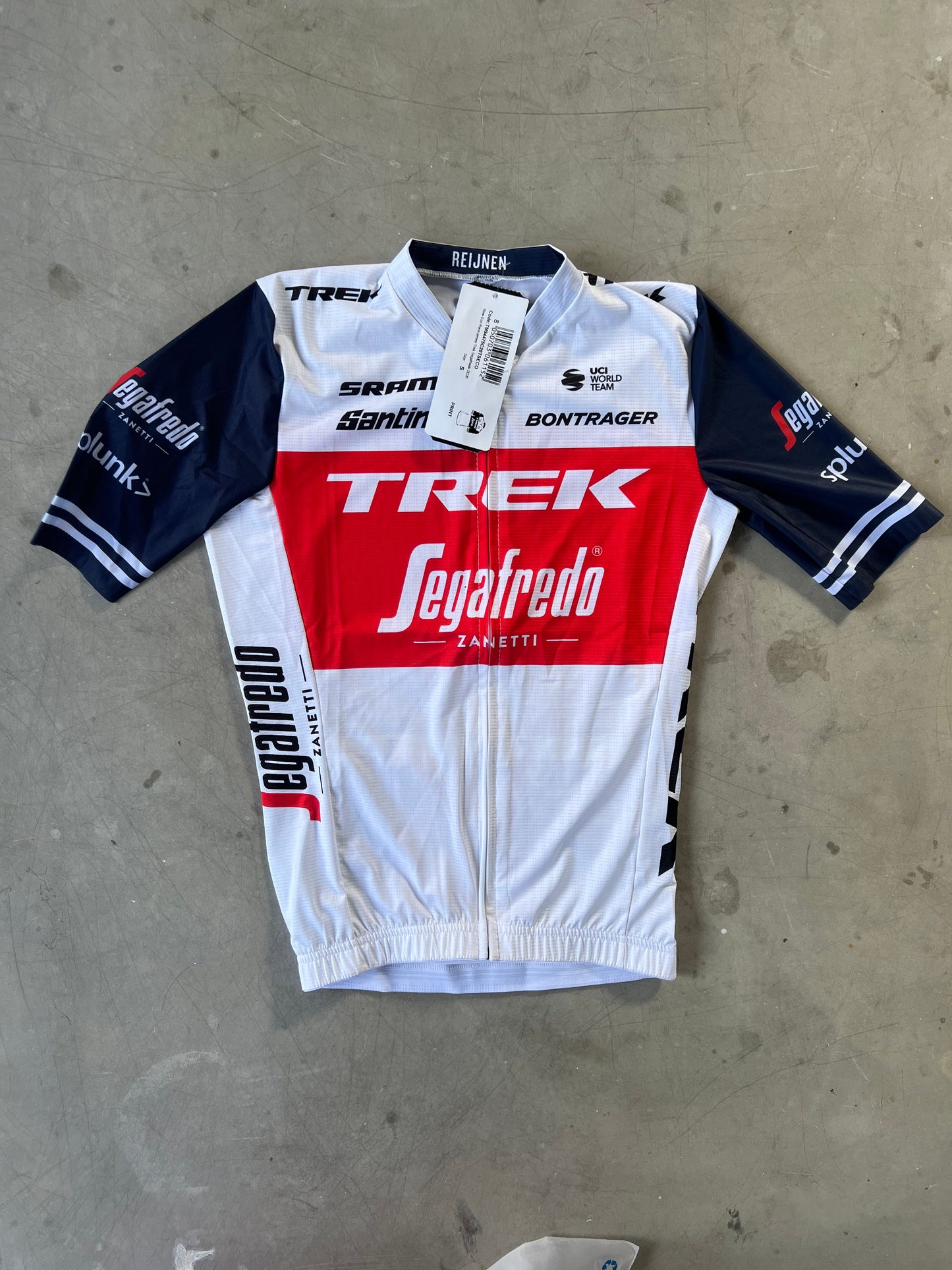 Trek Segafredo | Santini Short Sleeve Race Jersey | White | Rider-Issued Pro Team Kit