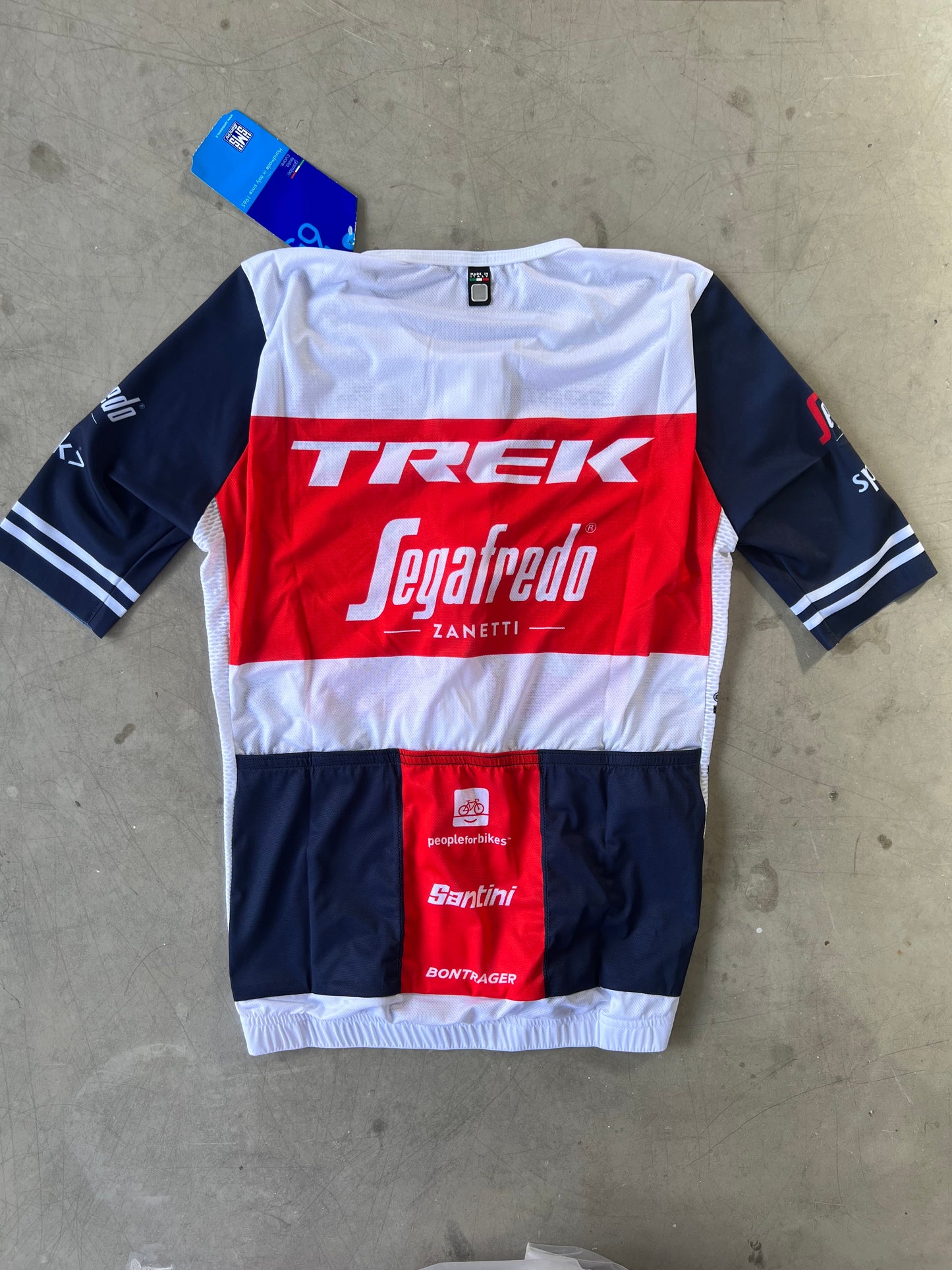 Trek Segafredo | Santini Short Sleeve Summer Jersey | White | Rider-Issued Pro Team Kit