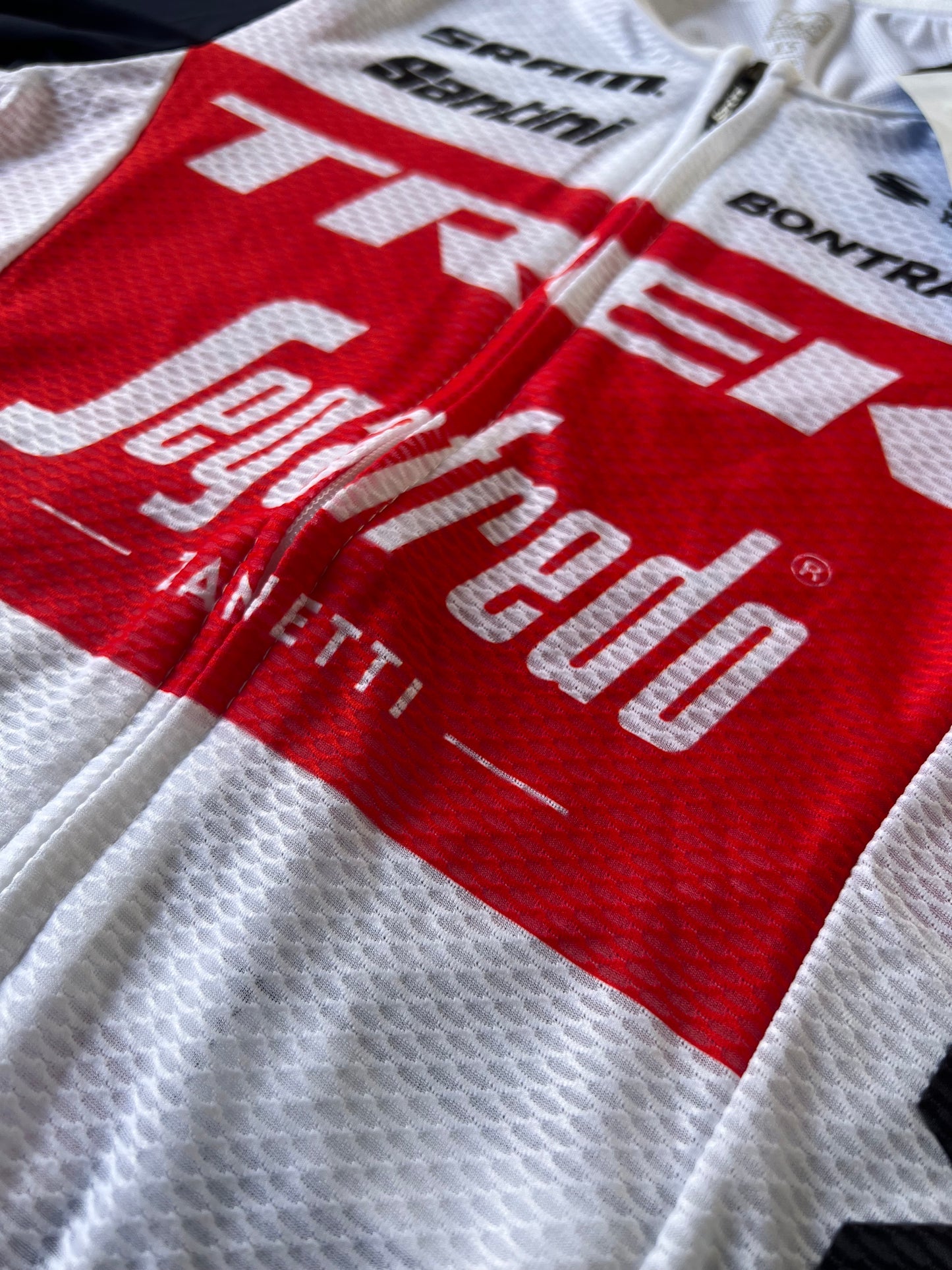 Trek Segafredo | Santini Short Sleeve Summer Jersey | White | Rider-Issued Pro Team Kit