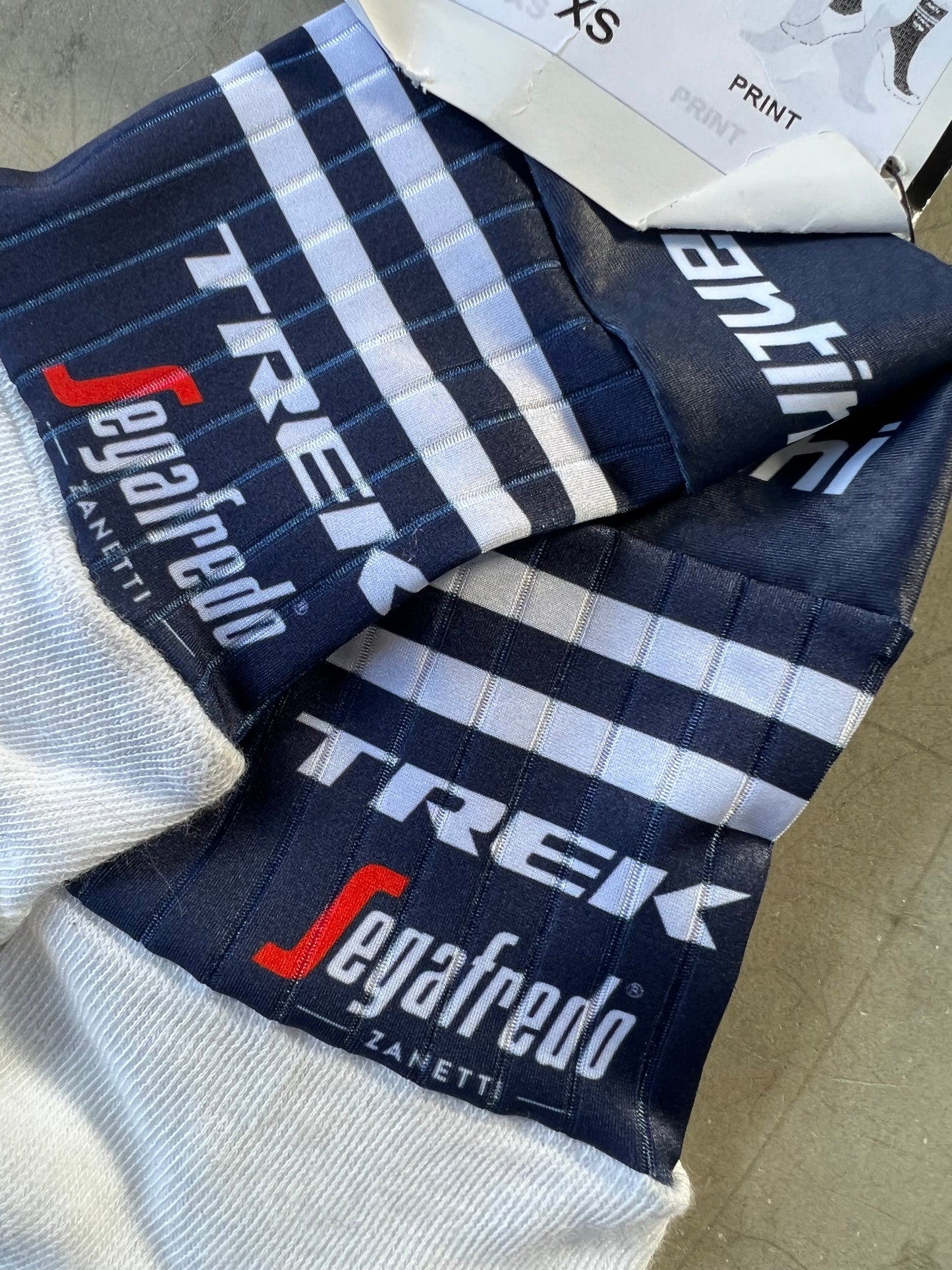 Trek Segafredo | Santini Aero Socks | White | Rider-Issued Pro Team Kit