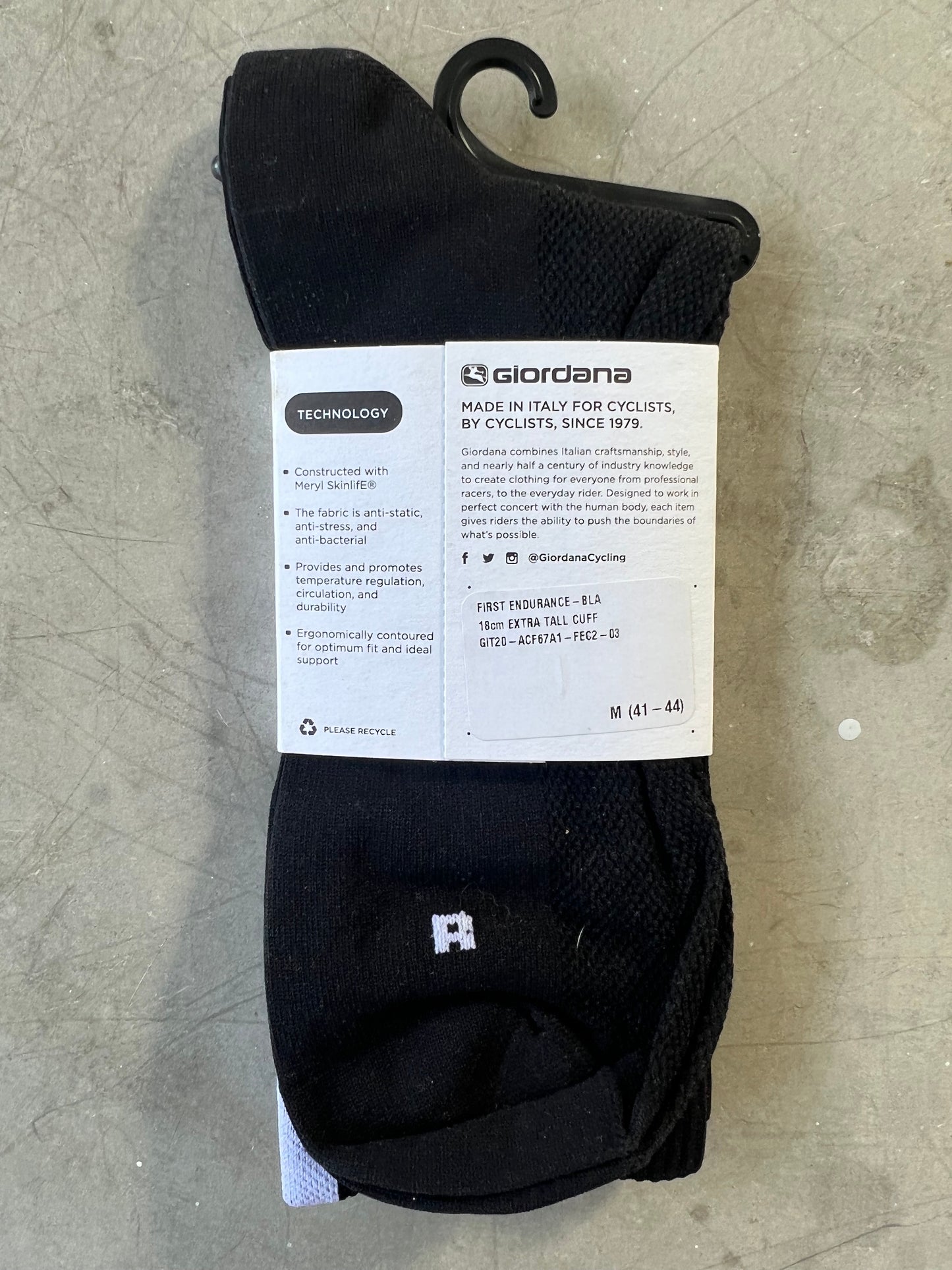 Trek / First Endurance | Giordana Cycling Socks | Black | Rider-Issued Pro Team Kit