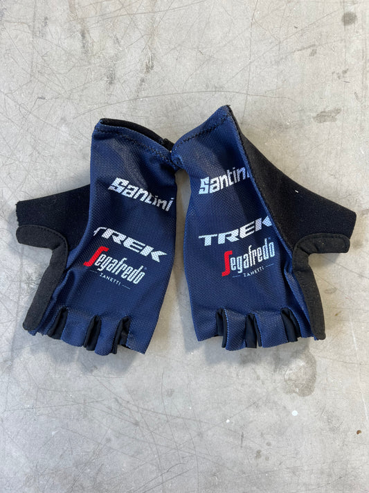 Trek Segafredo | Santini Padded Summer Gloves | Navy | Rider-Issued Pro Team Kit