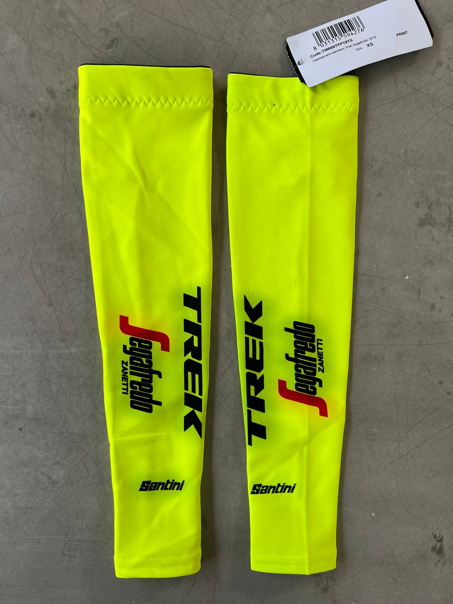 Trek Segafredo | Santini Thermal Arm Warmers | Yellow | Rider-Issued Pro Team Kit