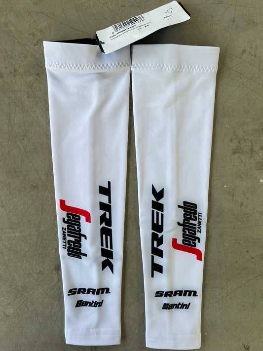 Trek Segafredo | Santini Thermal Arm Warmers | White | Rider-Issued Pro Team Kit