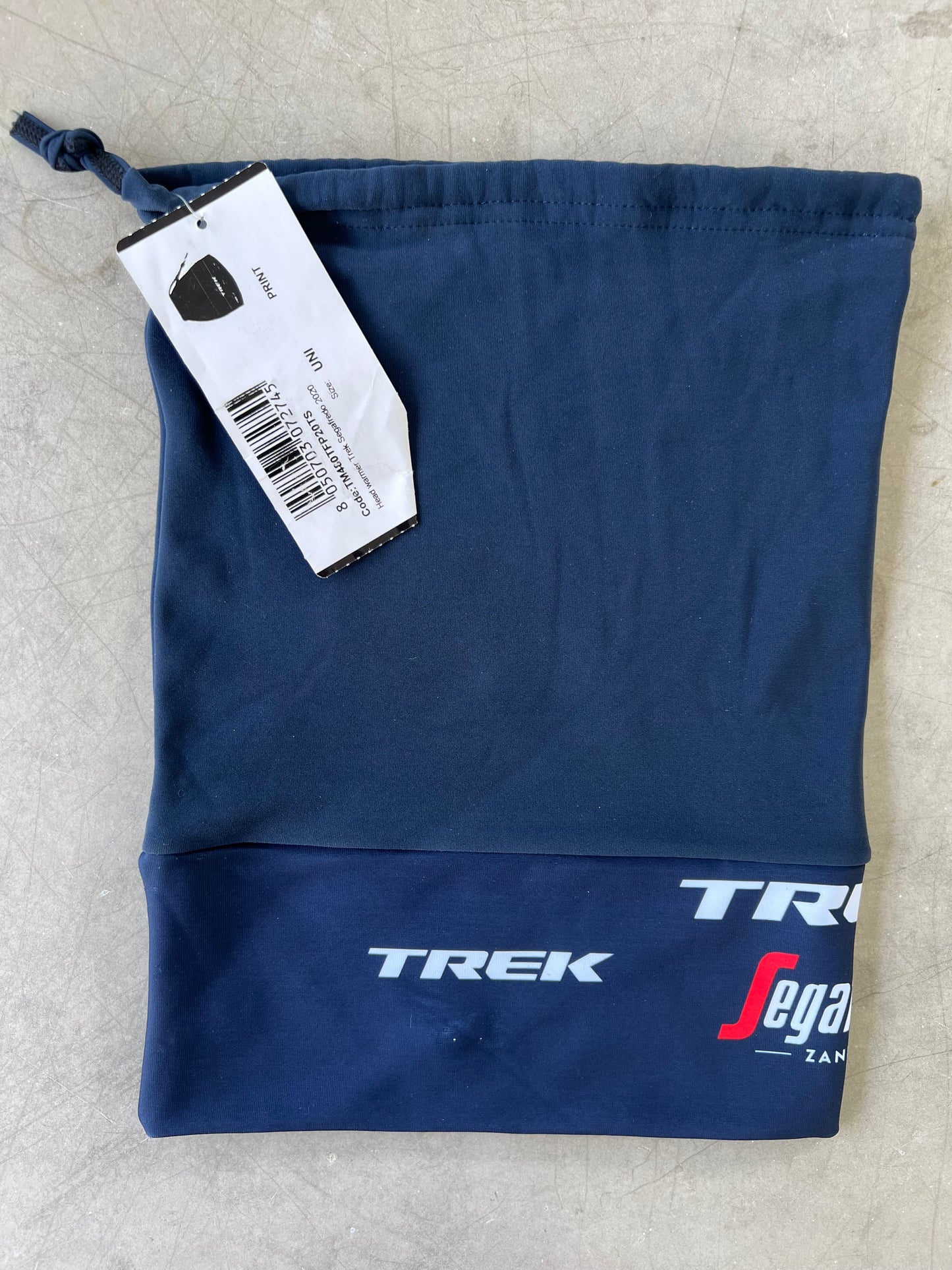 Trek Segafredo | Santini 2 in 1 Neck Warmer & Beanie | Navy | Rider-Issued Pro Team Kit