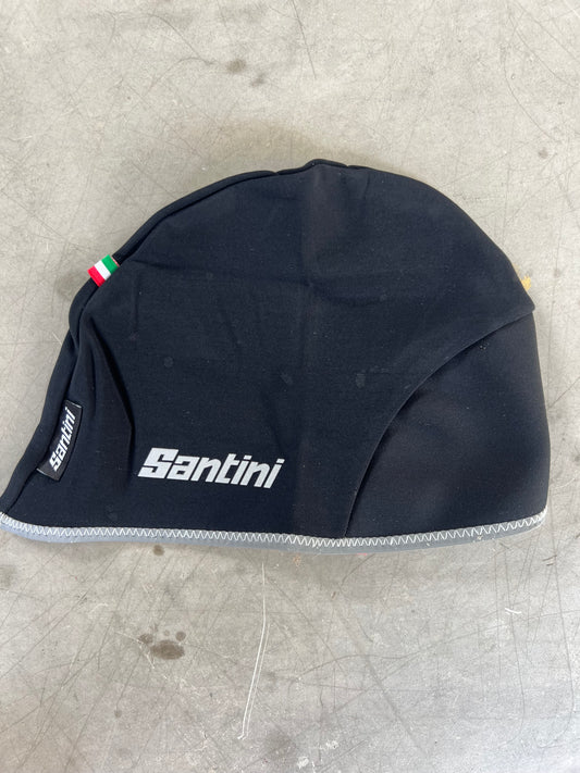 Trek Segafredo | Santini Windproof Helmet Liner | Black | Rider-Issued Pro Team Kit