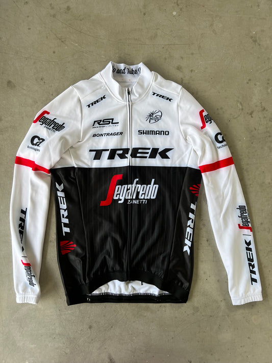 Trek Segafredo | Bontrager Long Sleeve Thermal Jersey | White | Rider-Issued Pro Team Kit