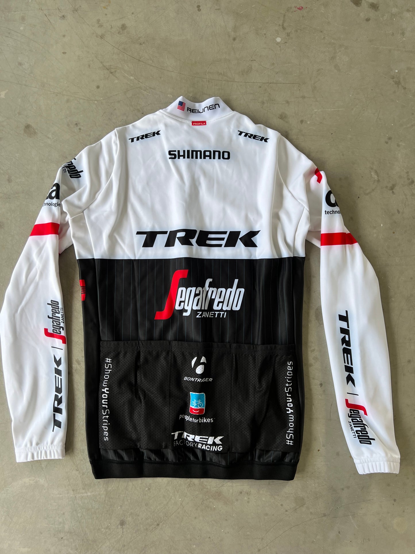 Trek Segafredo | Bontrager Long Sleeve Thermal Jersey | White | Rider-Issued Pro Team Kit