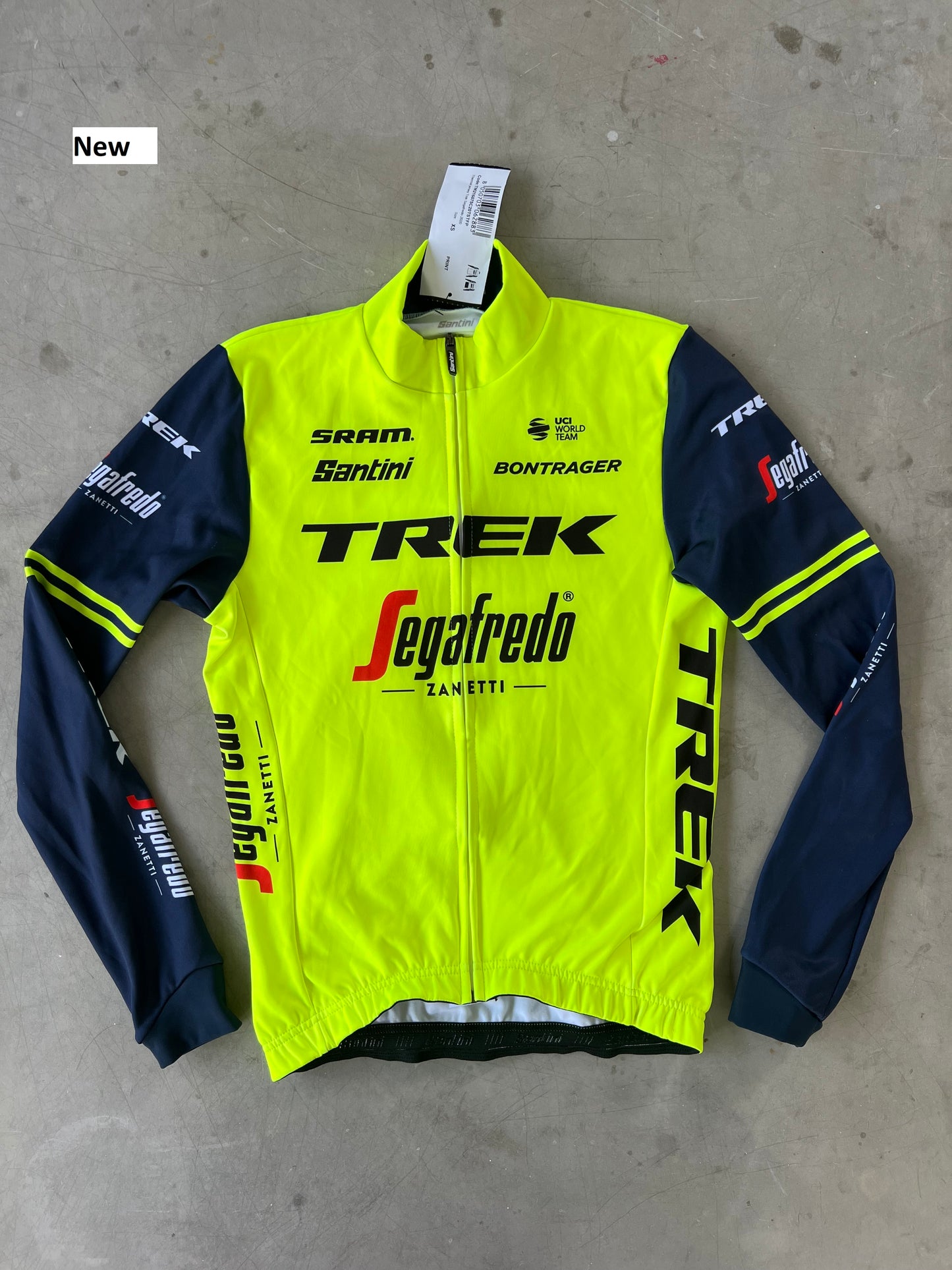 Trek Segafredo | Santini Long Sleeve Thermal Jersey | Yellow | Rider-Issued Pro Team Kit