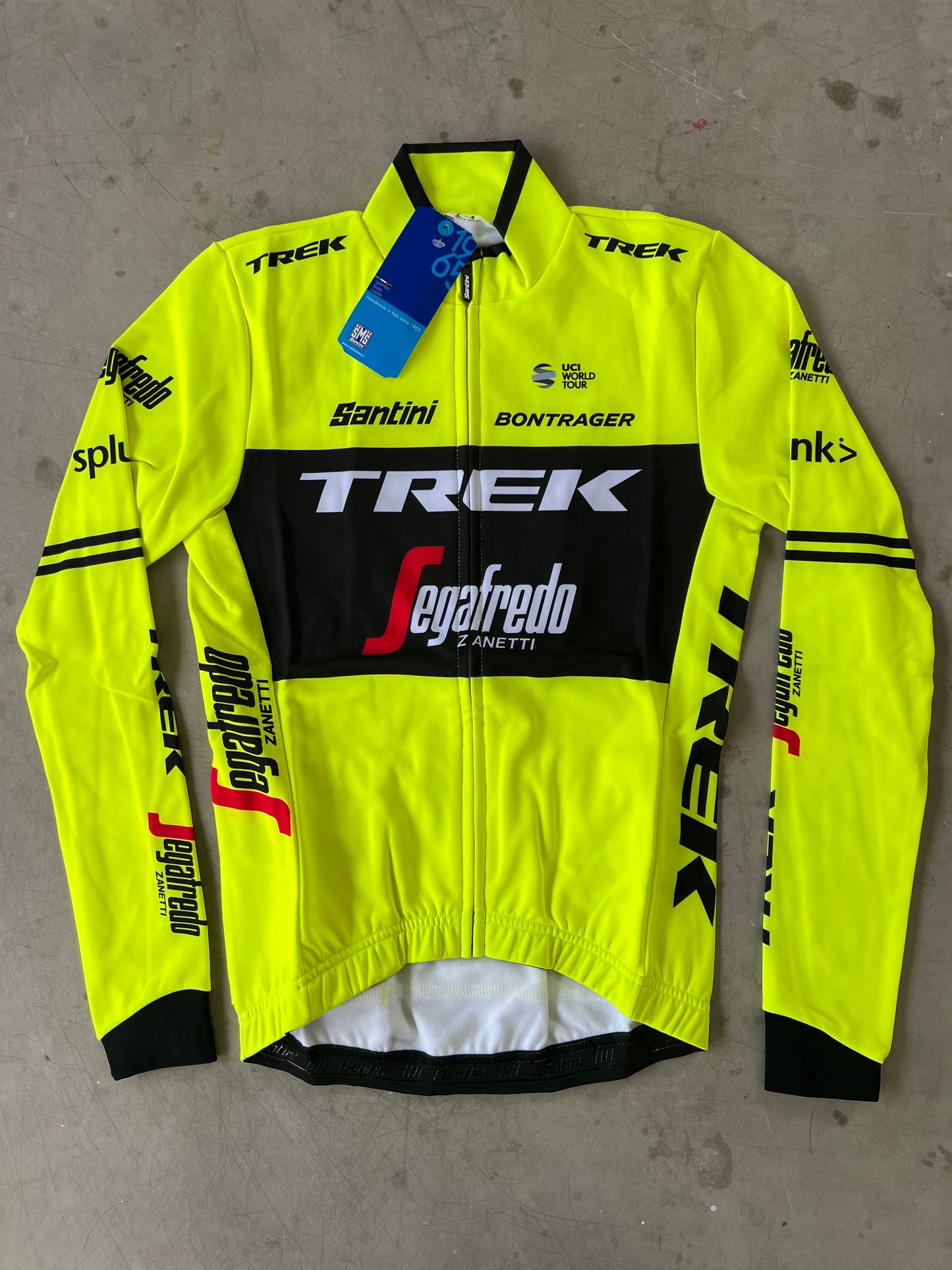 Trek Segafredo | Santini Long Sleeve Thermal Jersey | Yellow | Rider-Issued Pro Team Kit