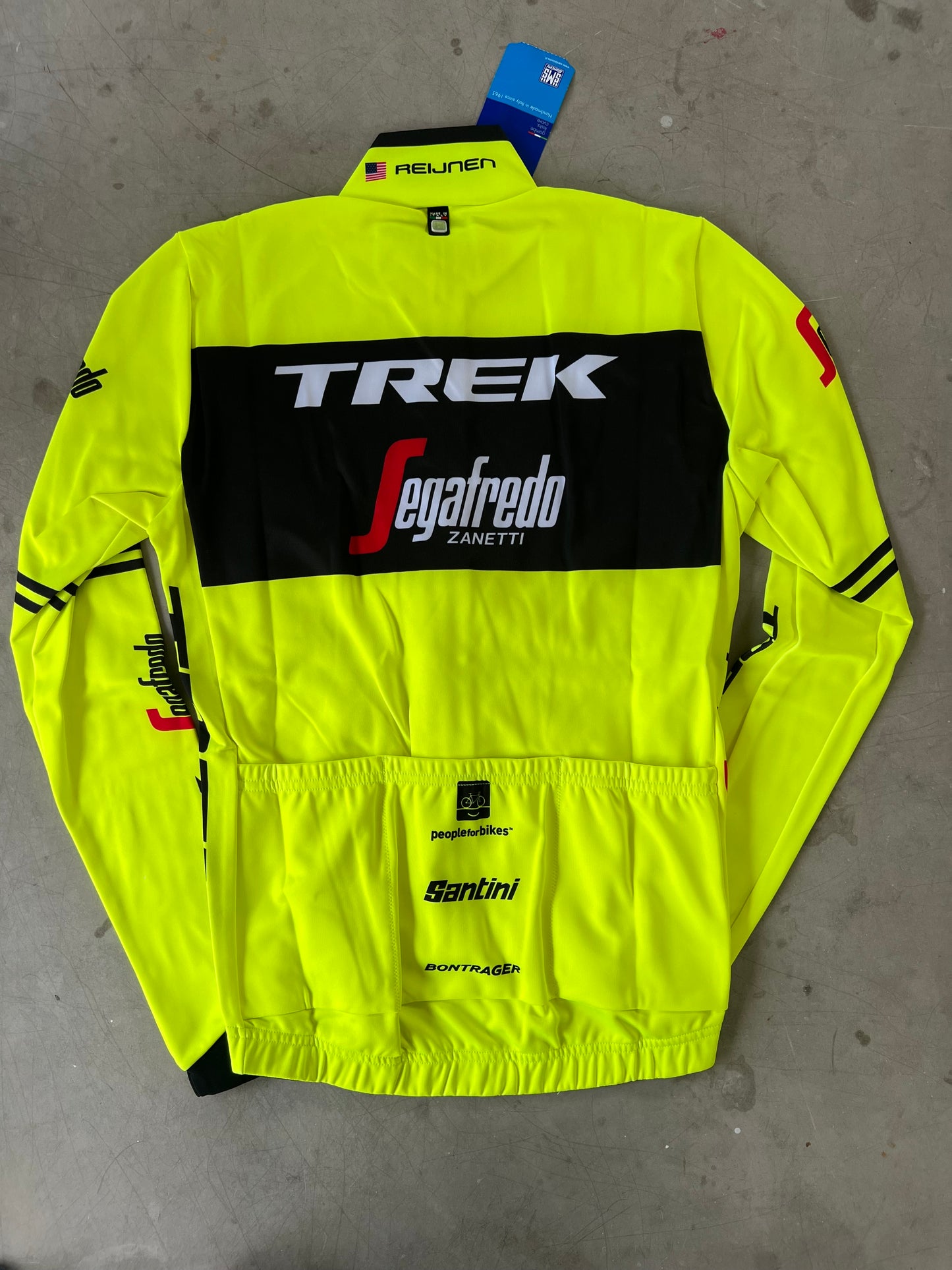 Trek Segafredo | Santini Long Sleeve Thermal Jersey | Yellow | Rider-Issued Pro Team Kit