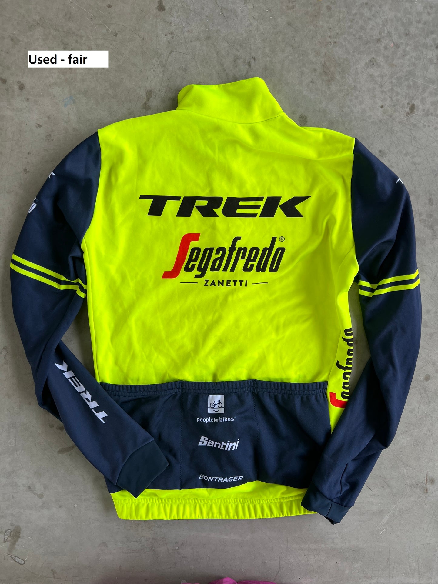 Trek Segafredo | Santini Long Sleeve Thermal Jersey | Yellow | Rider-Issued Pro Team Kit