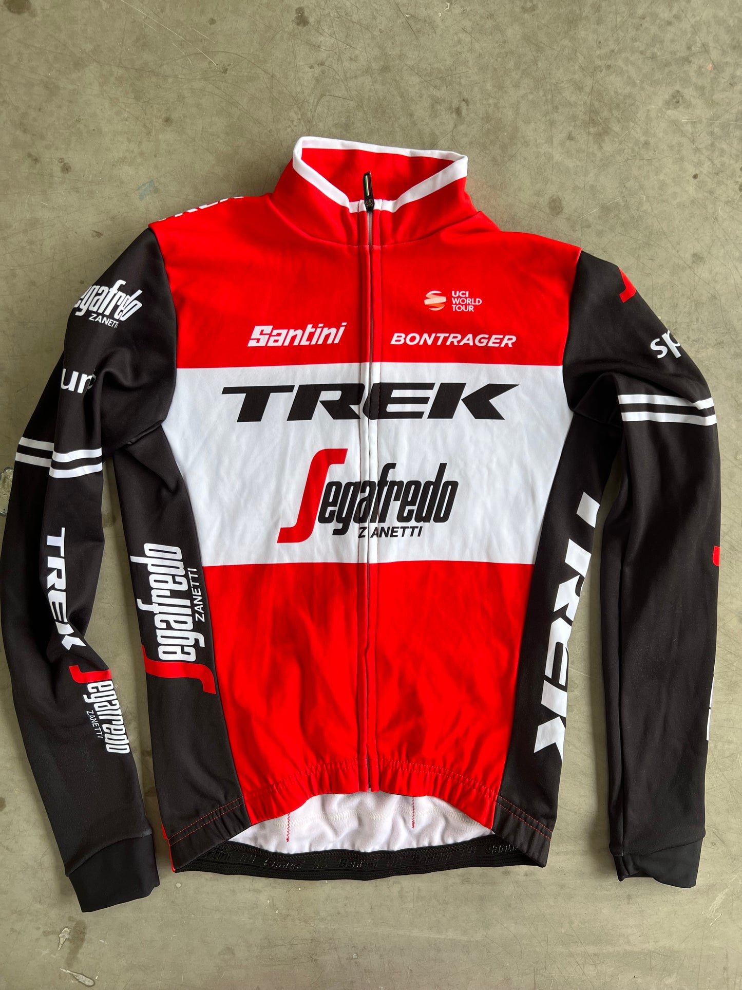 Trek Segafredo | Santini Long Sleeve Thermal Jersey | Red | Rider-Issued Pro Team Kit