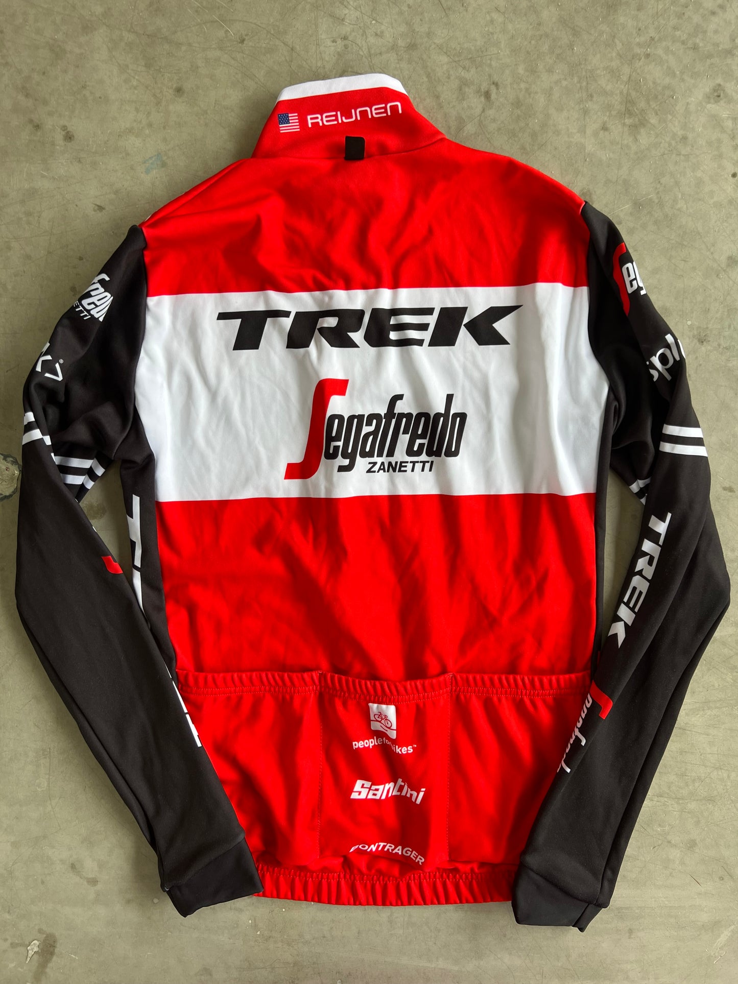 Trek Segafredo | Santini Long Sleeve Thermal Jersey | Red | Rider-Issued Pro Team Kit