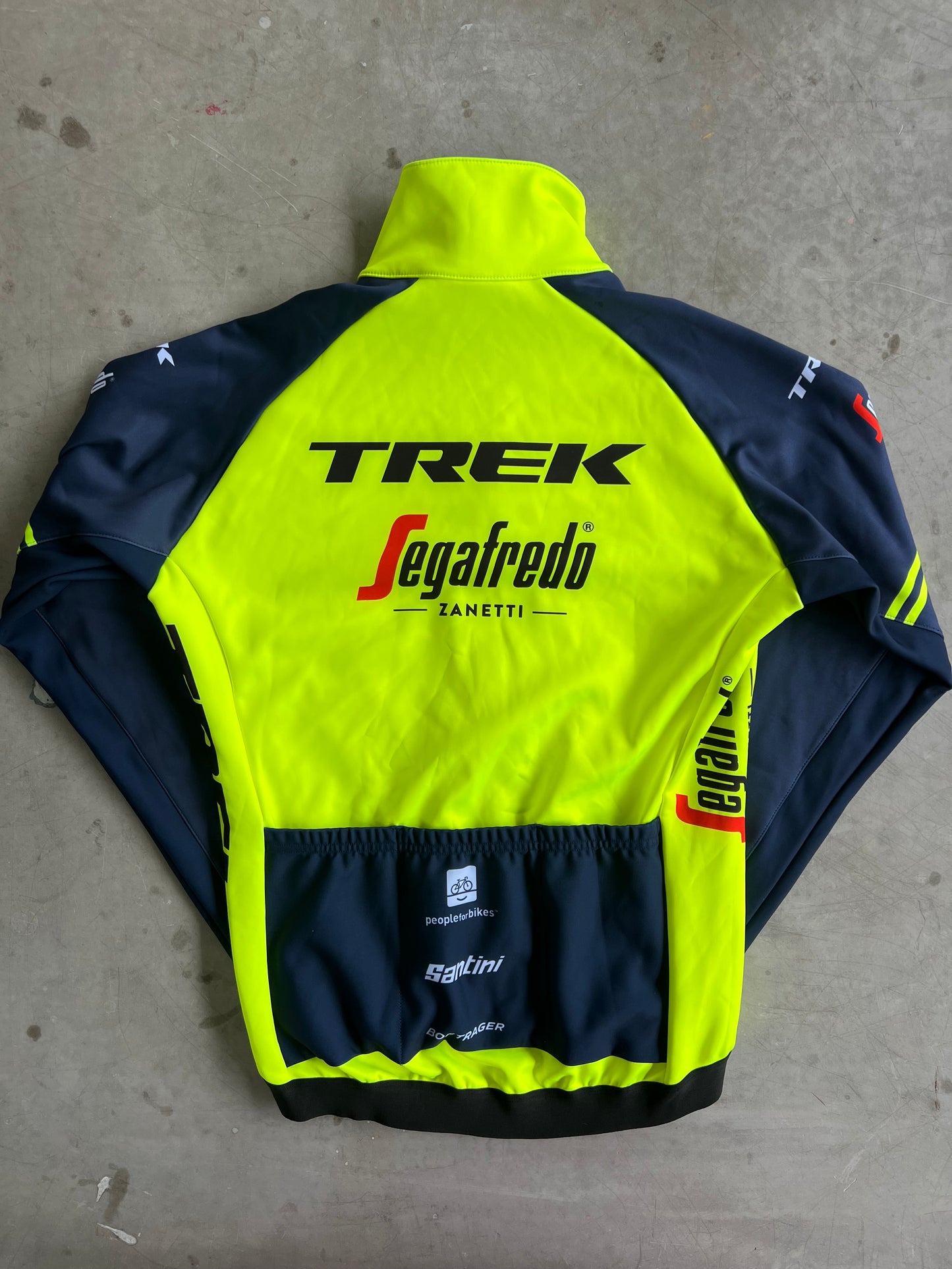 Trek Segafredo | Santini Thermal Jacket | Yellow | Rider-Issued Pro Team Kit