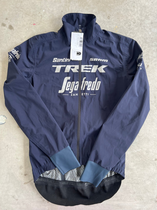 Trek Segafredo | Santini Rain Jacket | Navy | Rider-Issued Pro Team Kit