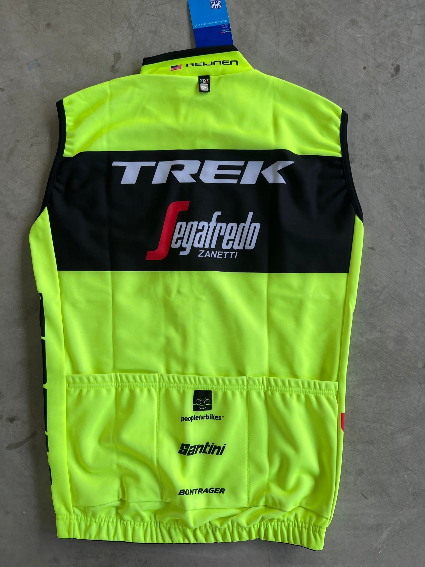 Trek Segafredo | Santini Gabba Gilet / Vest | Yellow | Rider-Issued Pro Team Kit