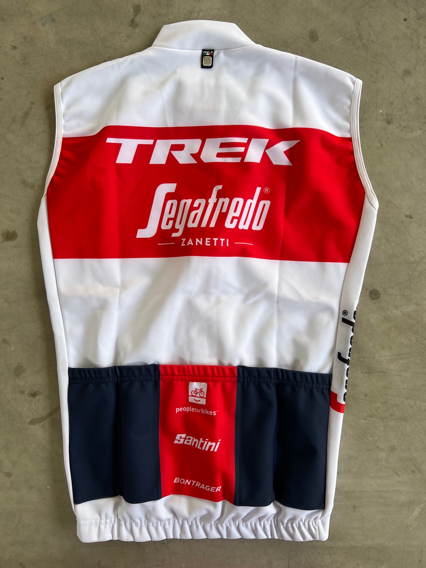 Trek Segafredo | Santini Gabba Gilet / Vest | White | Rider-Issued Pro Team Kit