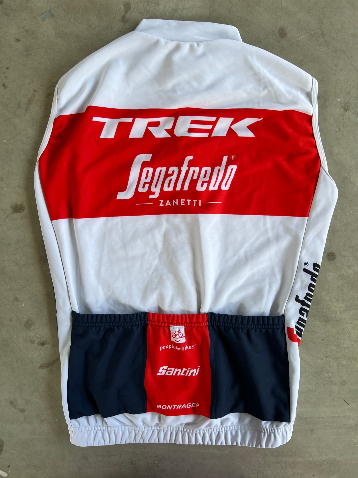 Trek Segafredo | Santini Thermal Gilet / Vest | White | Rider-Issued Pro Team Kit