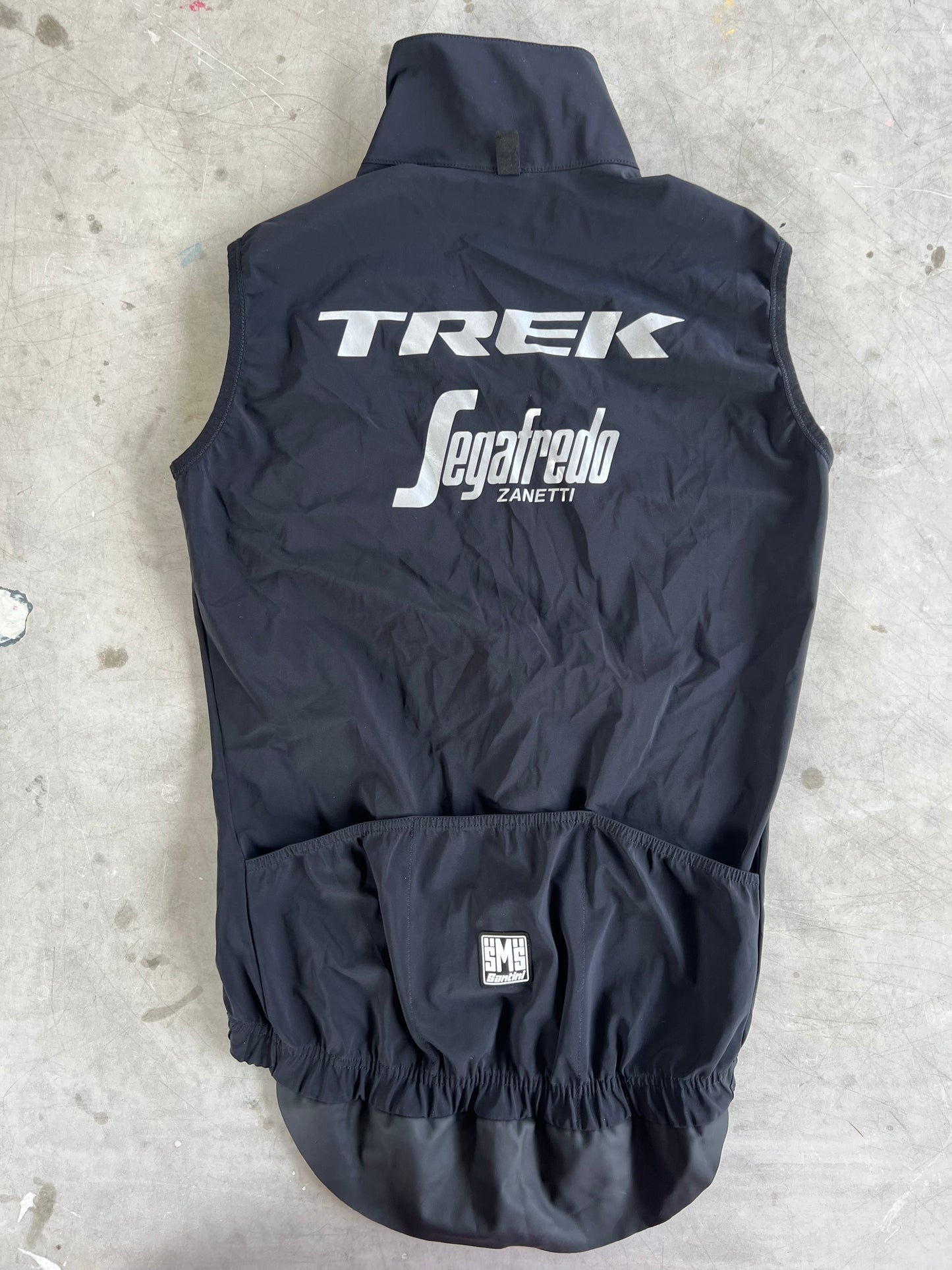 Trek Segafredo | Santini Rain Gilet / Vest | Black | Rider-Issued Pro Team Kit