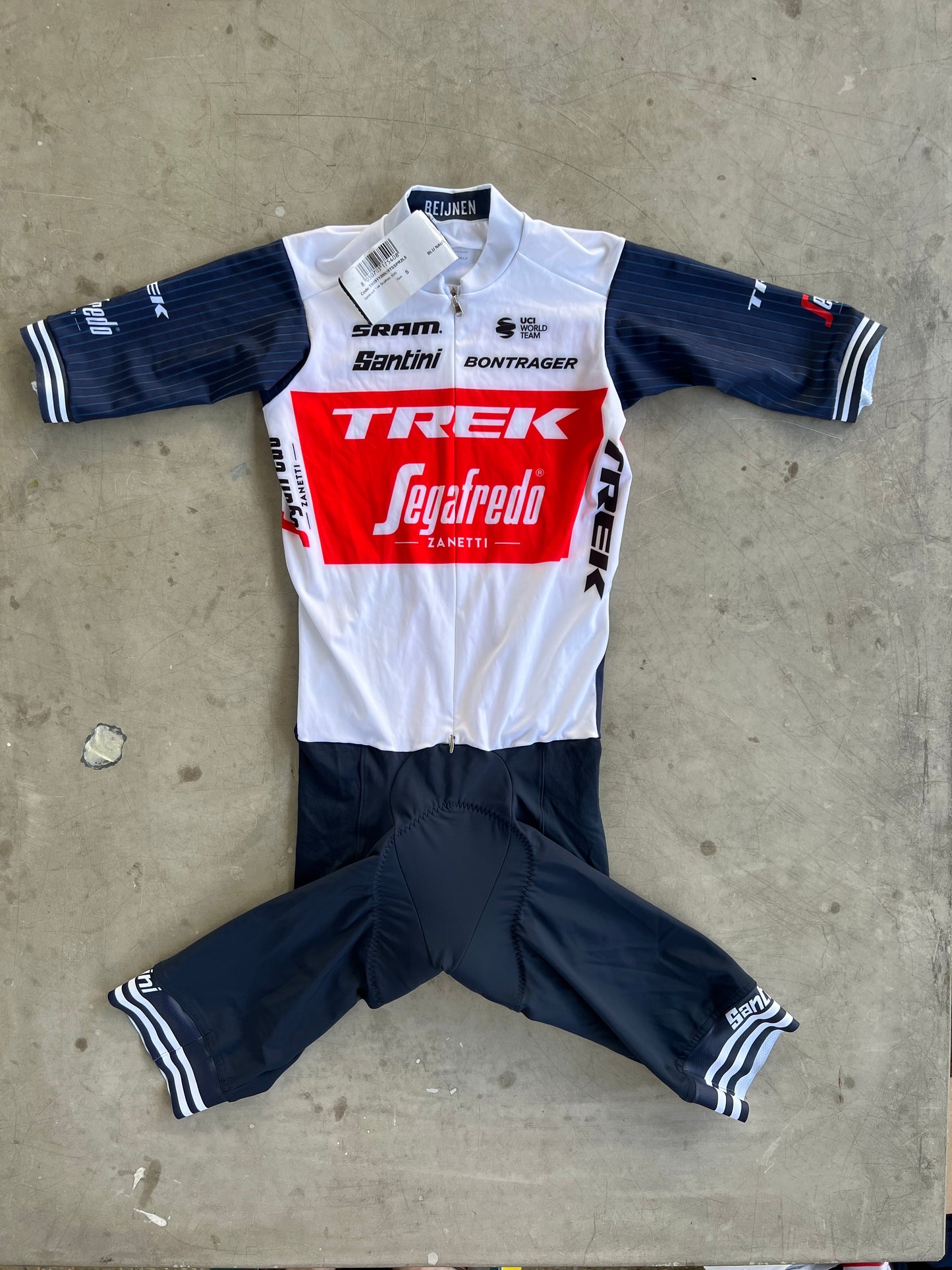 Trek Segafredo | Santini Sprint Suit | White | Rider-Issued Pro Team Kit