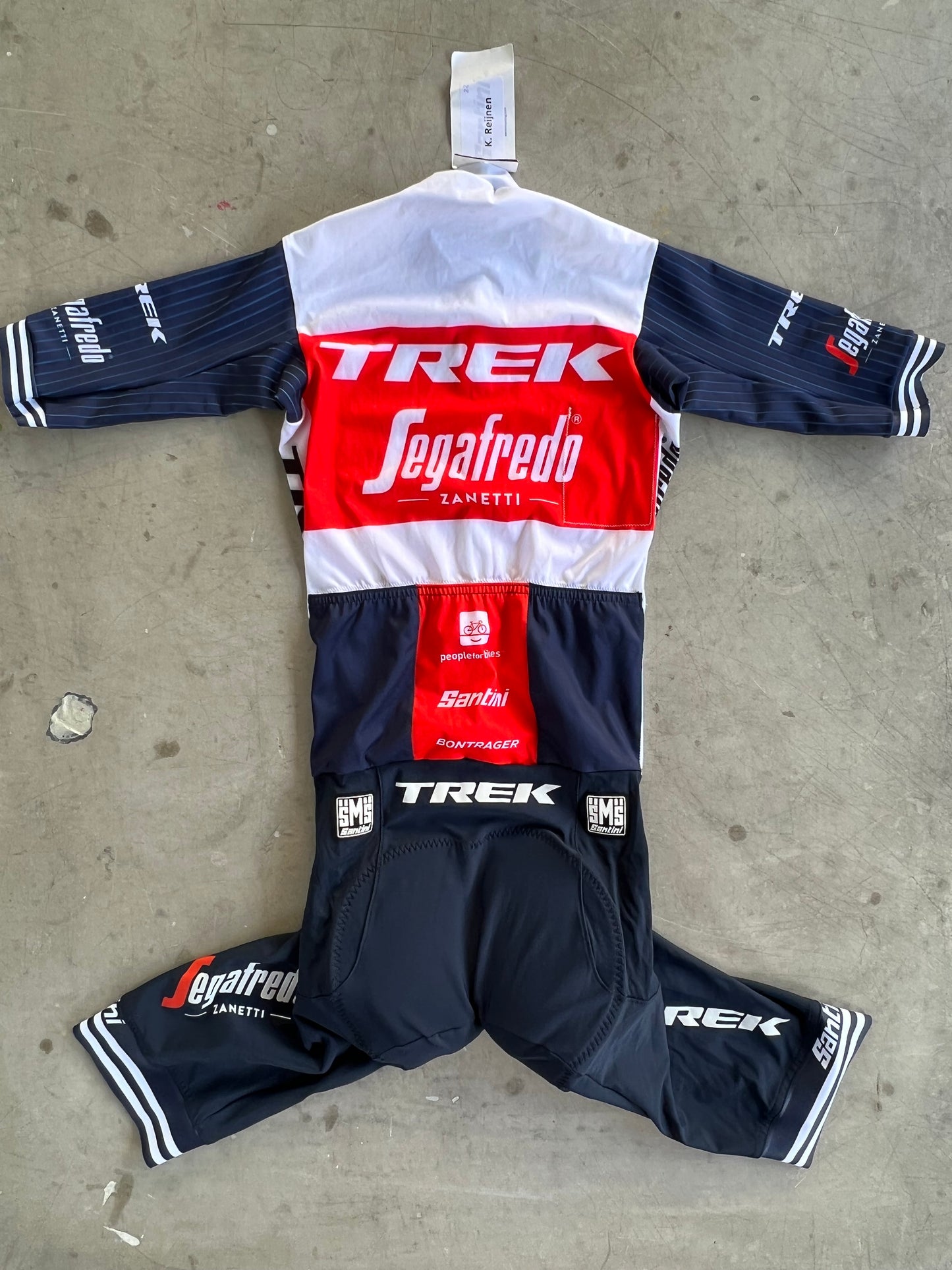 Trek Segafredo | Santini Sprint Suit | White | Rider-Issued Pro Team Kit