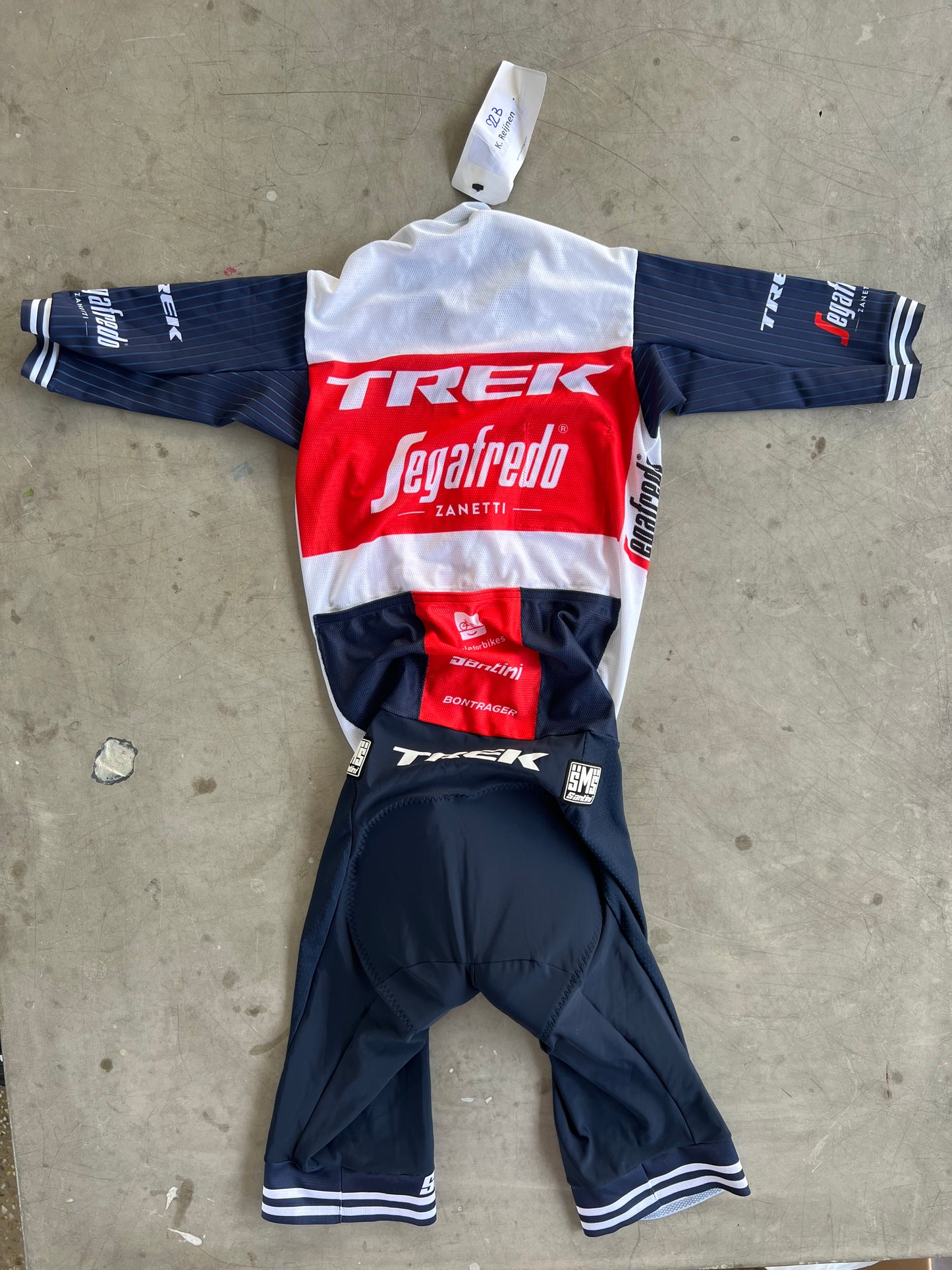 Trek Segafredo | Santini Summer Sprint Suit | White | Rider-Issued Pro Team Kit