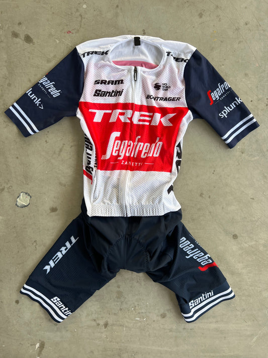 Trek Segafredo | Santini Summer Road Suit | White | Rider-Issued Pro Team Kit