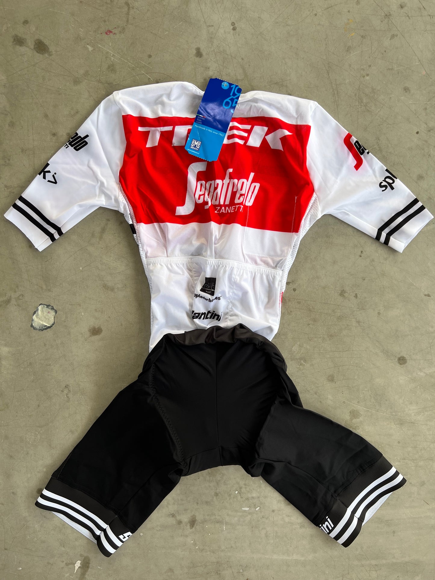 Trek Segafredo | Santini Summer Road Suit | White | Rider-Issued Pro Team Kit