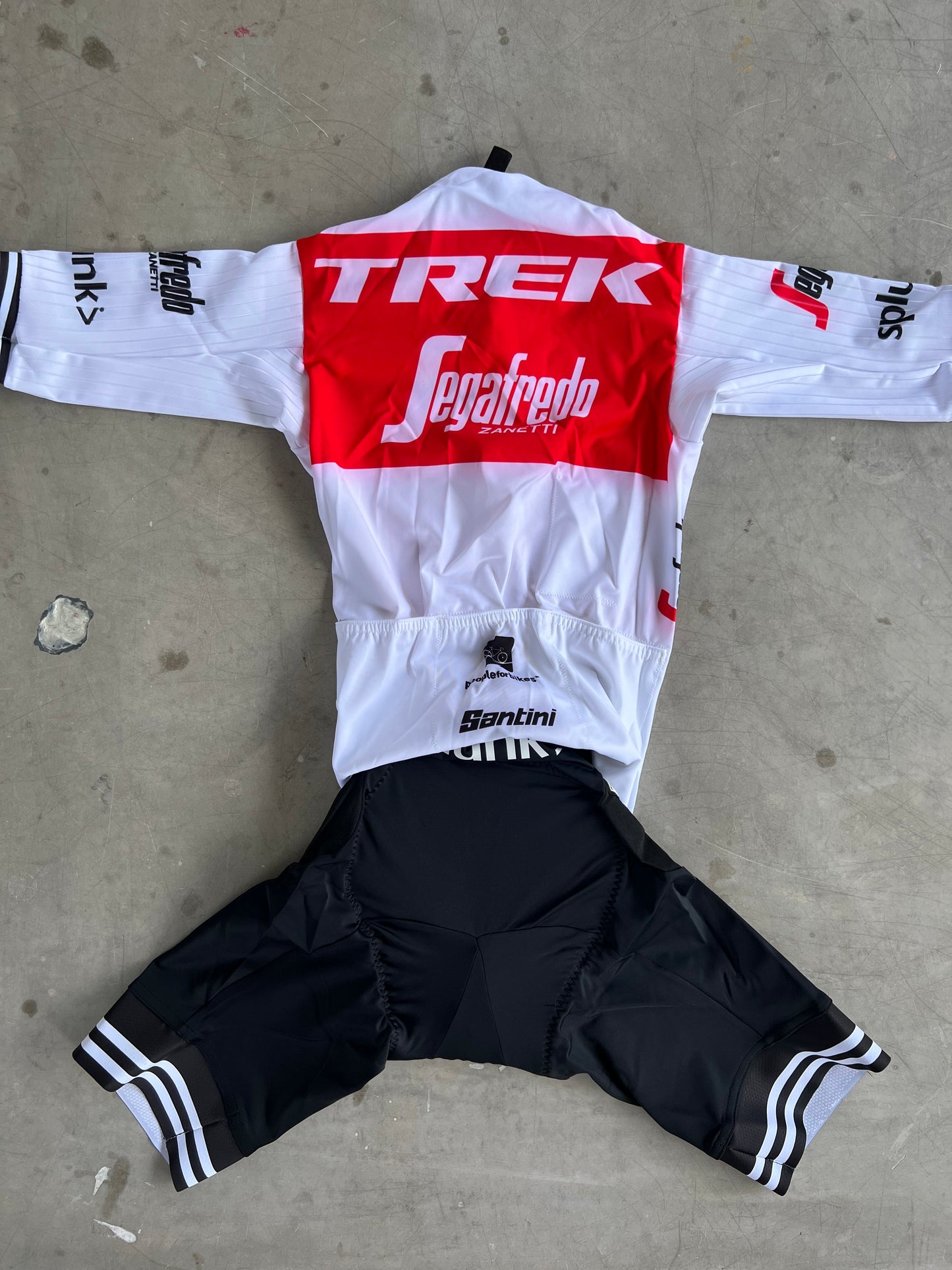 Trek Segafredo | Santini Sprint Suit | White | Rider-Issued Pro Team Kit