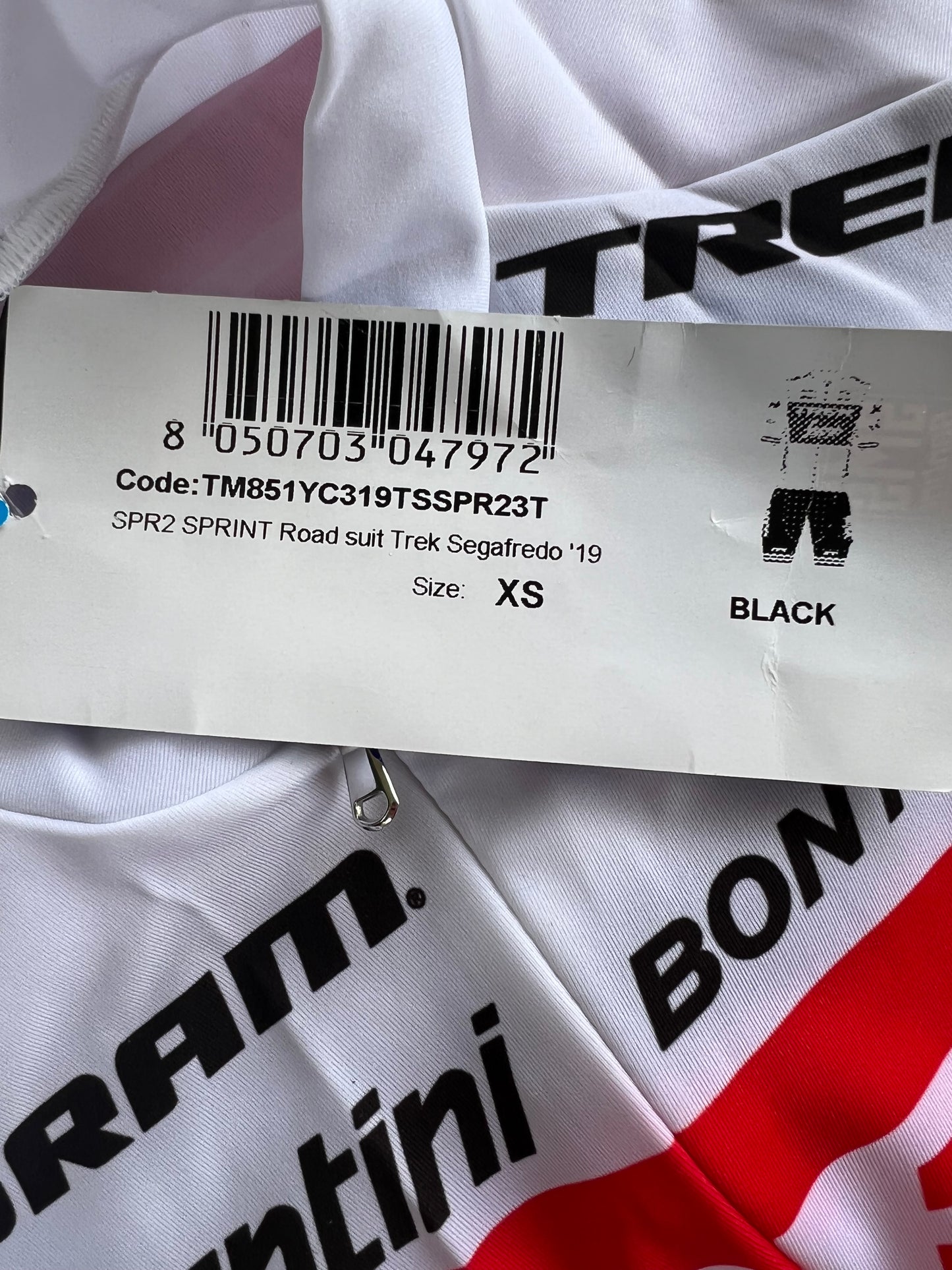 Trek Segafredo | Santini Sprint Suit | White | Rider-Issued Pro Team Kit