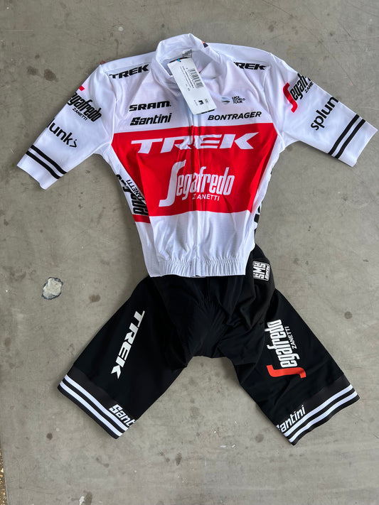 Trek Segafredo | Santini Lightweight Road Suit | White | Rider-Issued Pro Team Kit