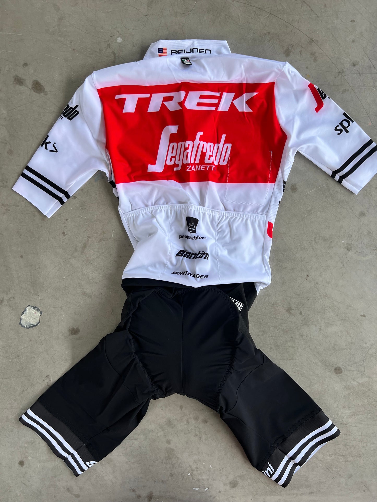 Trek Segafredo | Santini Lightweight Road Suit | White | Rider-Issued Pro Team Kit