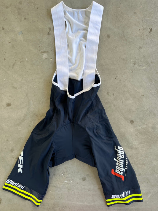 Trek Segafredo | Santini Race Bib Shorts | Navy & Yellow | Rider-Issued Pro Team Kit