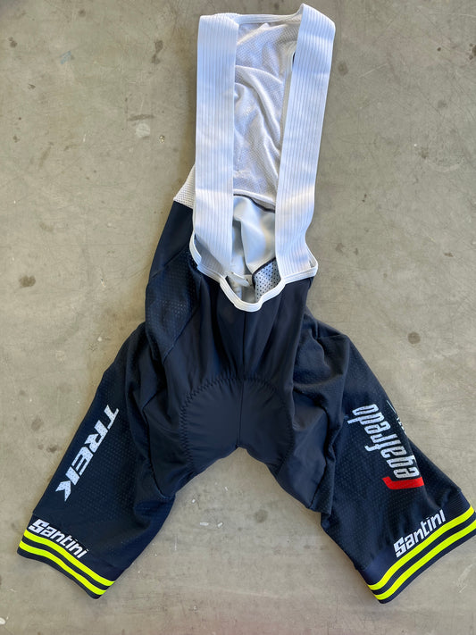 Trek Segafredo | Santini Lightweight Bib Shorts | Navy & Yellow | Rider-Issued Pro Team Kit