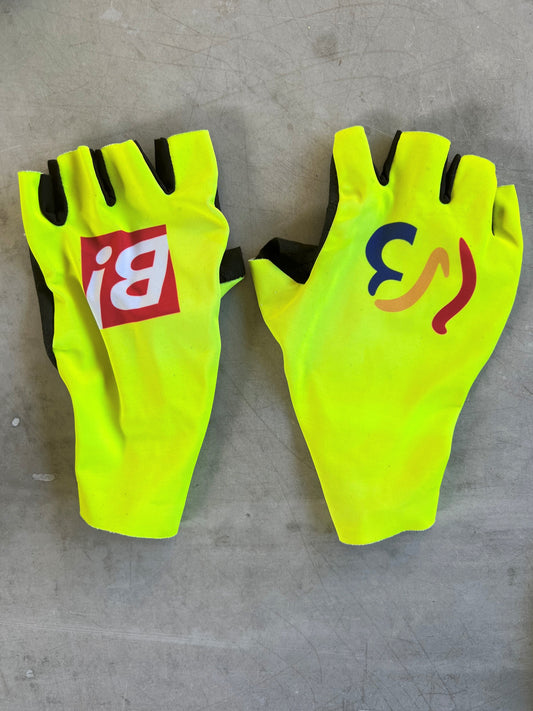 Bingoal | Vermarc Unpadded Cycling Gloves | Yellow | Rider-Issued Pro Team Kit