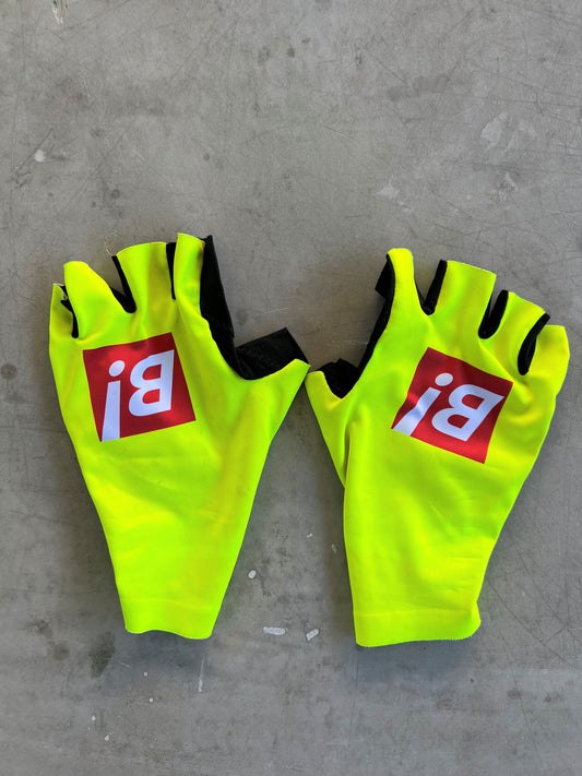 Bingoal | Vermarc Unpadded Cycling Gloves | Yellow | Rider-Issued Pro Team Kit