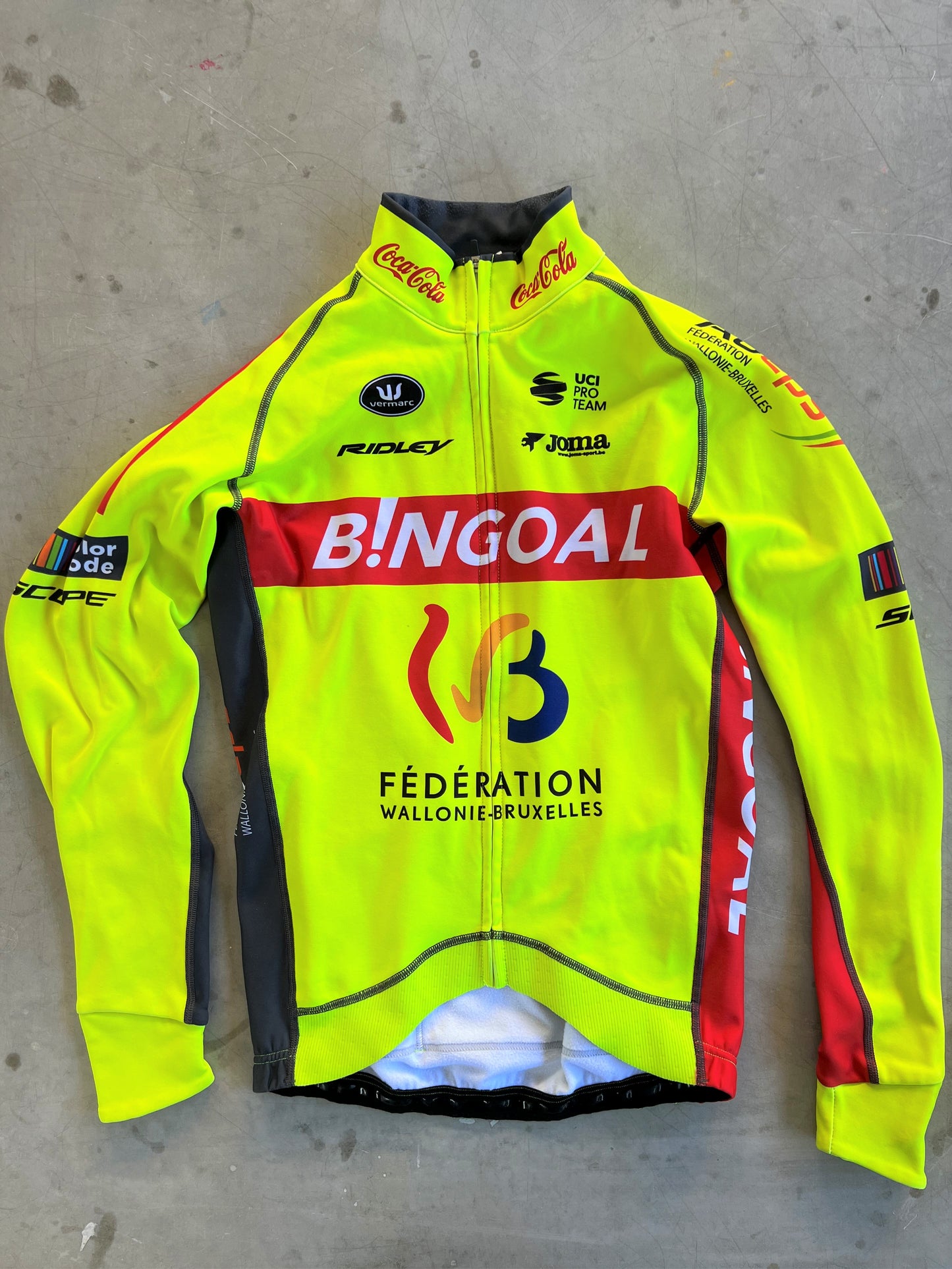 Bingoal | Vermarc Thermal Jersey + Race Bibs Set | Size M | Rider-Issued Pro Team Kit