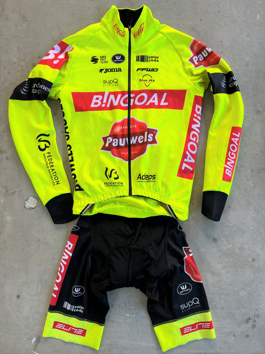 Bingoal | Vermarc Long Sleeve Gabba Jersey + Race Bibs Set | Size S | Rider-Issued Pro Team Kit