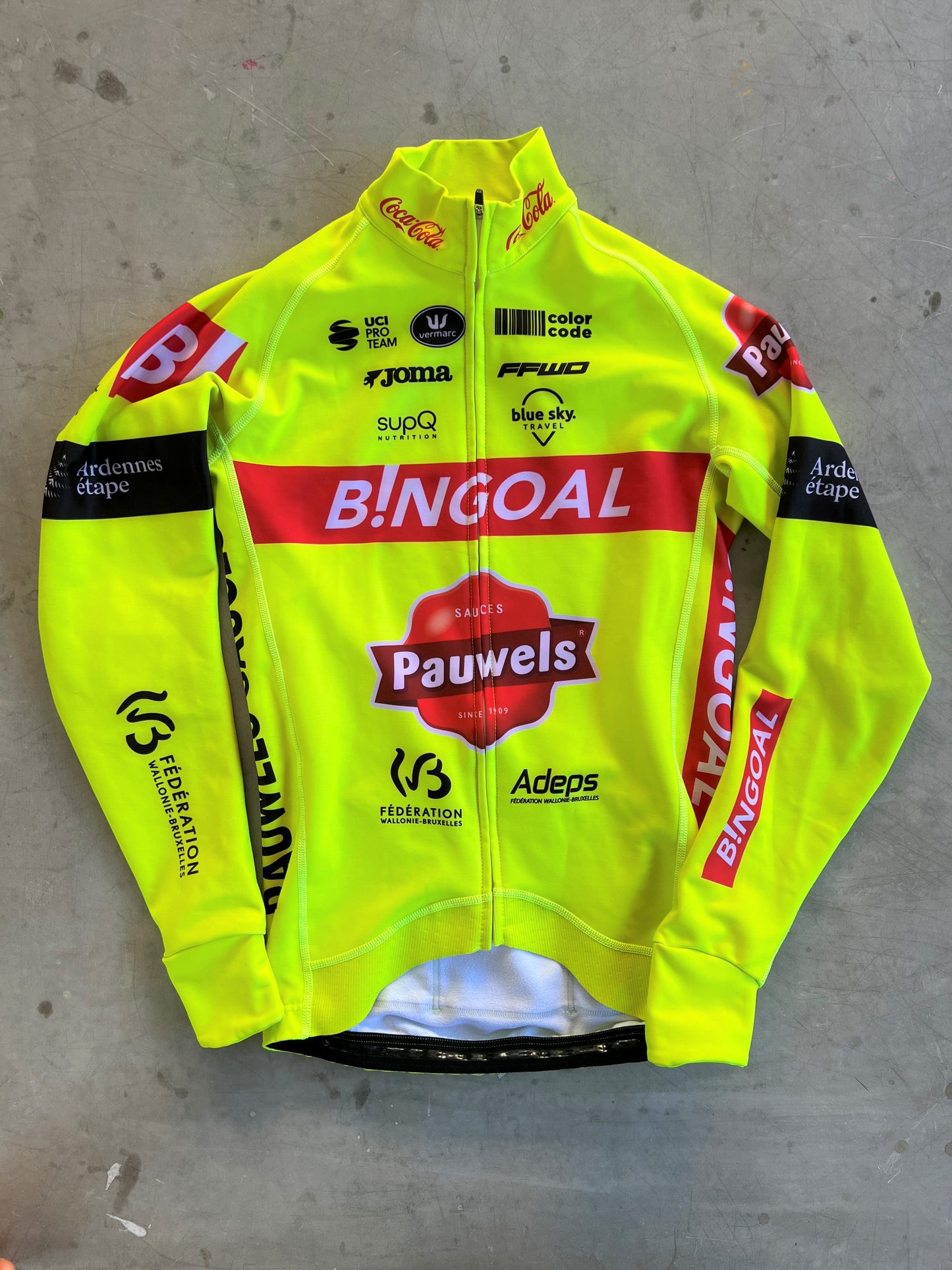 Bingoal | Vermarc Thermal Jersey + Race Bibs Set | Size S | Rider-Issued Pro Team Kit